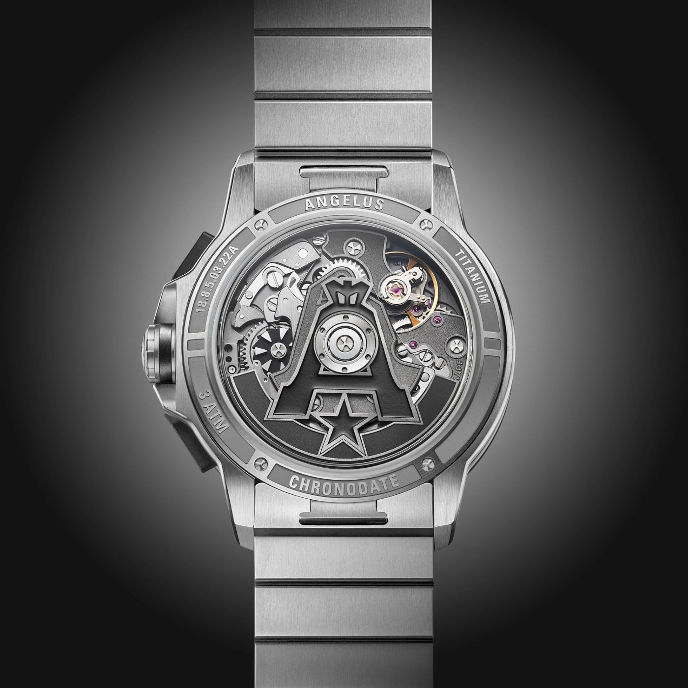 Angelus Chronodate Titanium Magnetic Silver 0CDZF.A02A.M009T