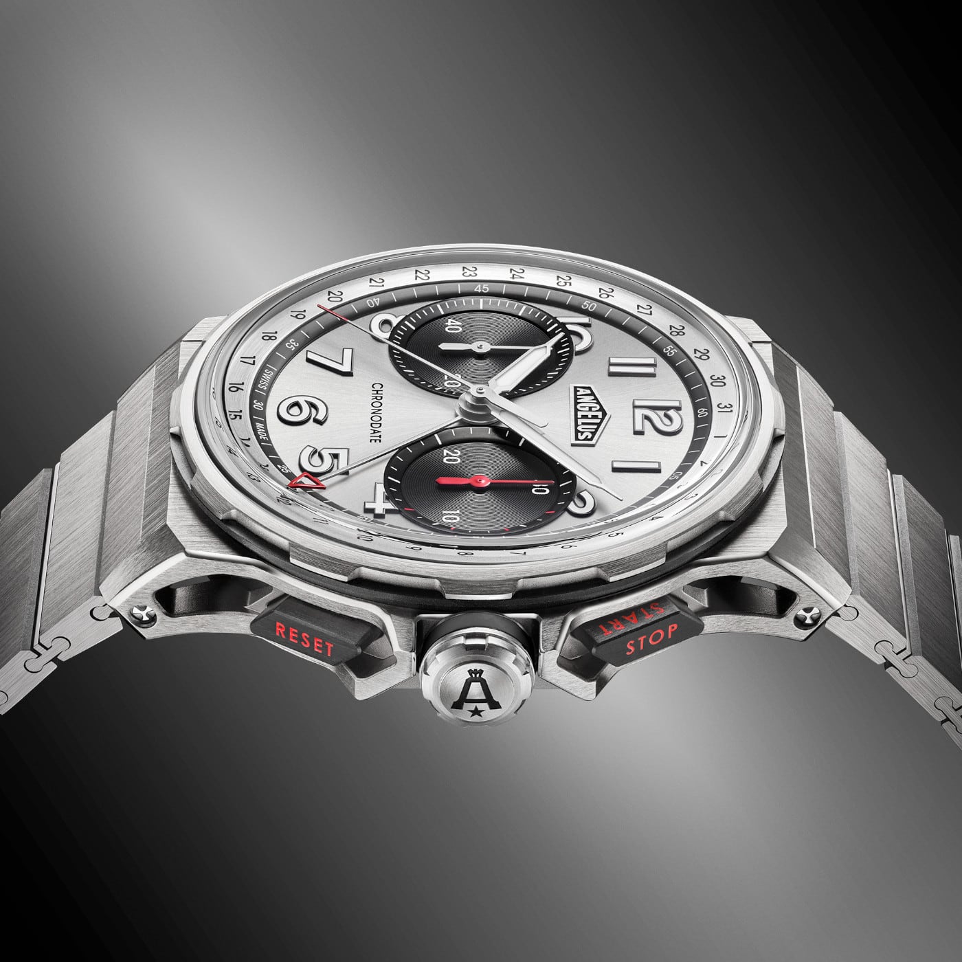 Angelus Chronodate Titanium Magnetic Silver 0CDZF.A02A.M009T