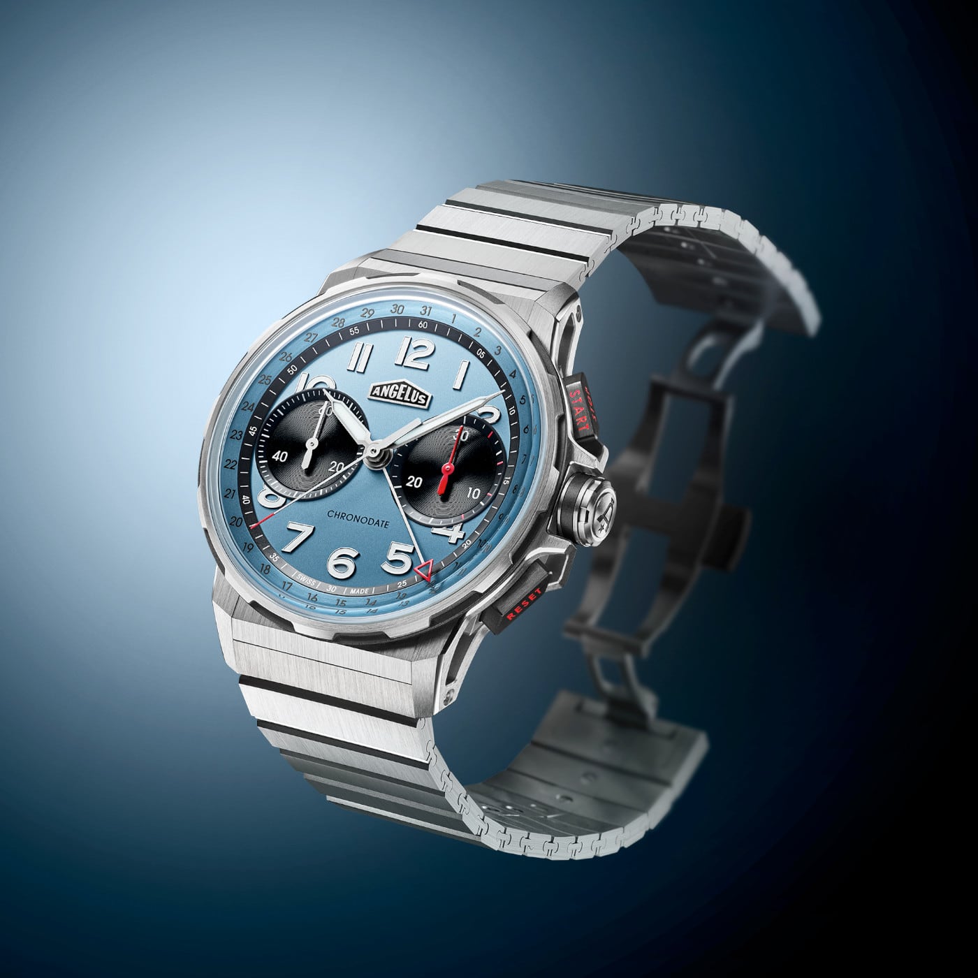 Angelus Chronodate Titanium Storm Blue 0CDZF.U02A.K009B