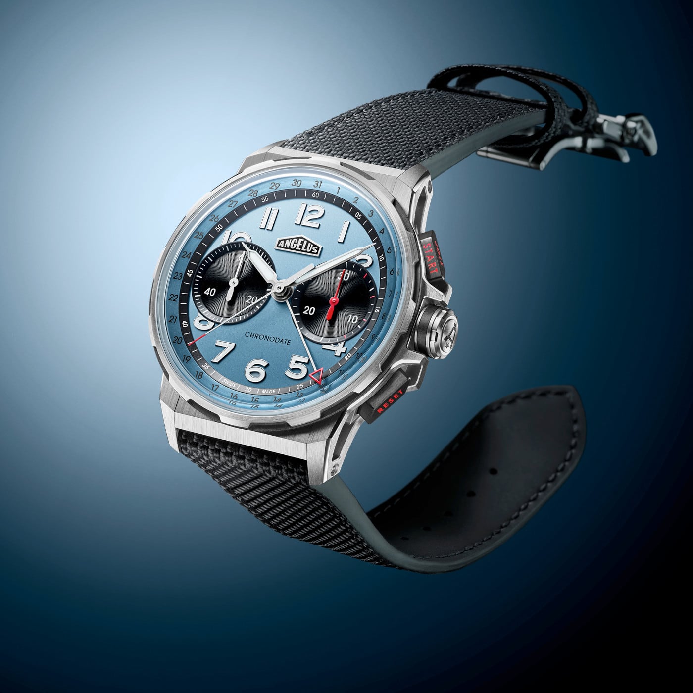 Angelus Chronodate Titanium Storm Blue 0CDZF.U02A.K009B