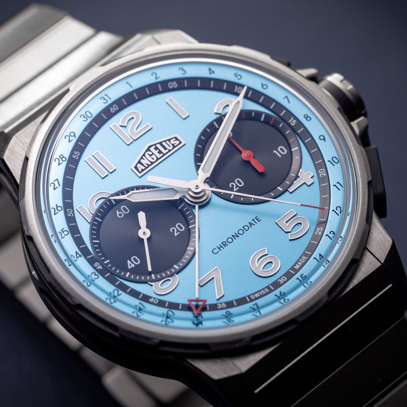 Angelus Chronodate Titanium Storm Blue 0CDZF.U02A.K009B