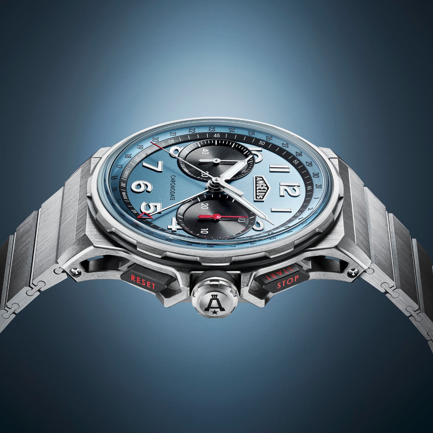 Angelus Chronodate Titanium Storm Blue 0CDZF.U02A.K009B
