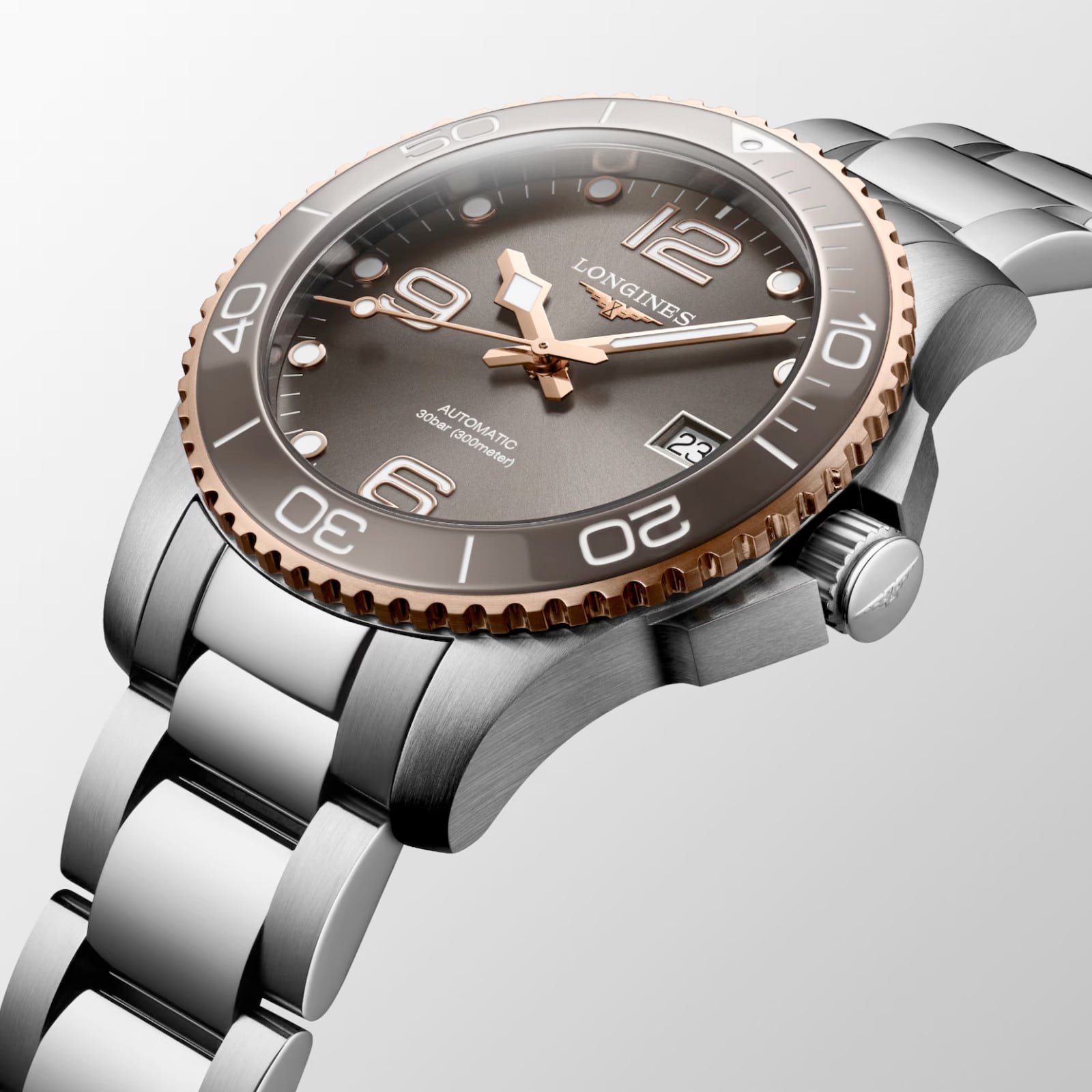 Longines Hydroconquest Sunray Grey Dial 39mm L3.780.3.78.6