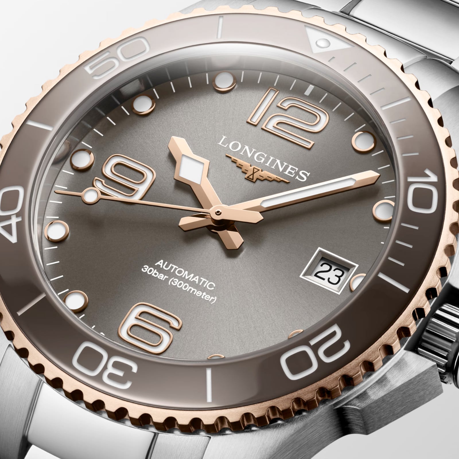 Longines Hydroconquest Sunray Grey Dial 39mm L3.780.3.78.6
