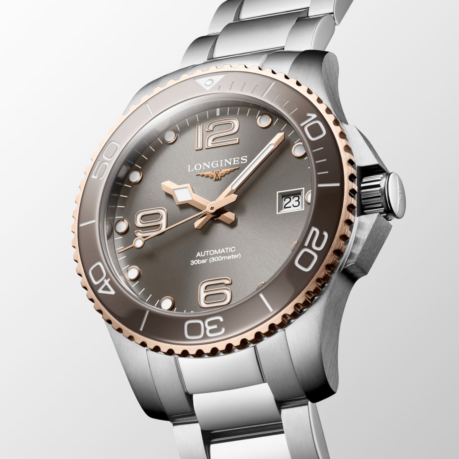 Longines Hydroconquest Sunray Grey Dial 39mm L3.780.3.78.6