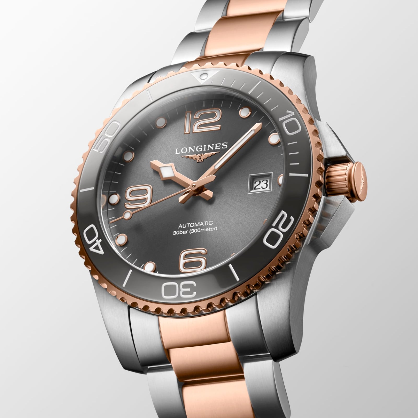 Longines Hydroconquest Sunray Grey Dial 41mm L3.781.3.78.7