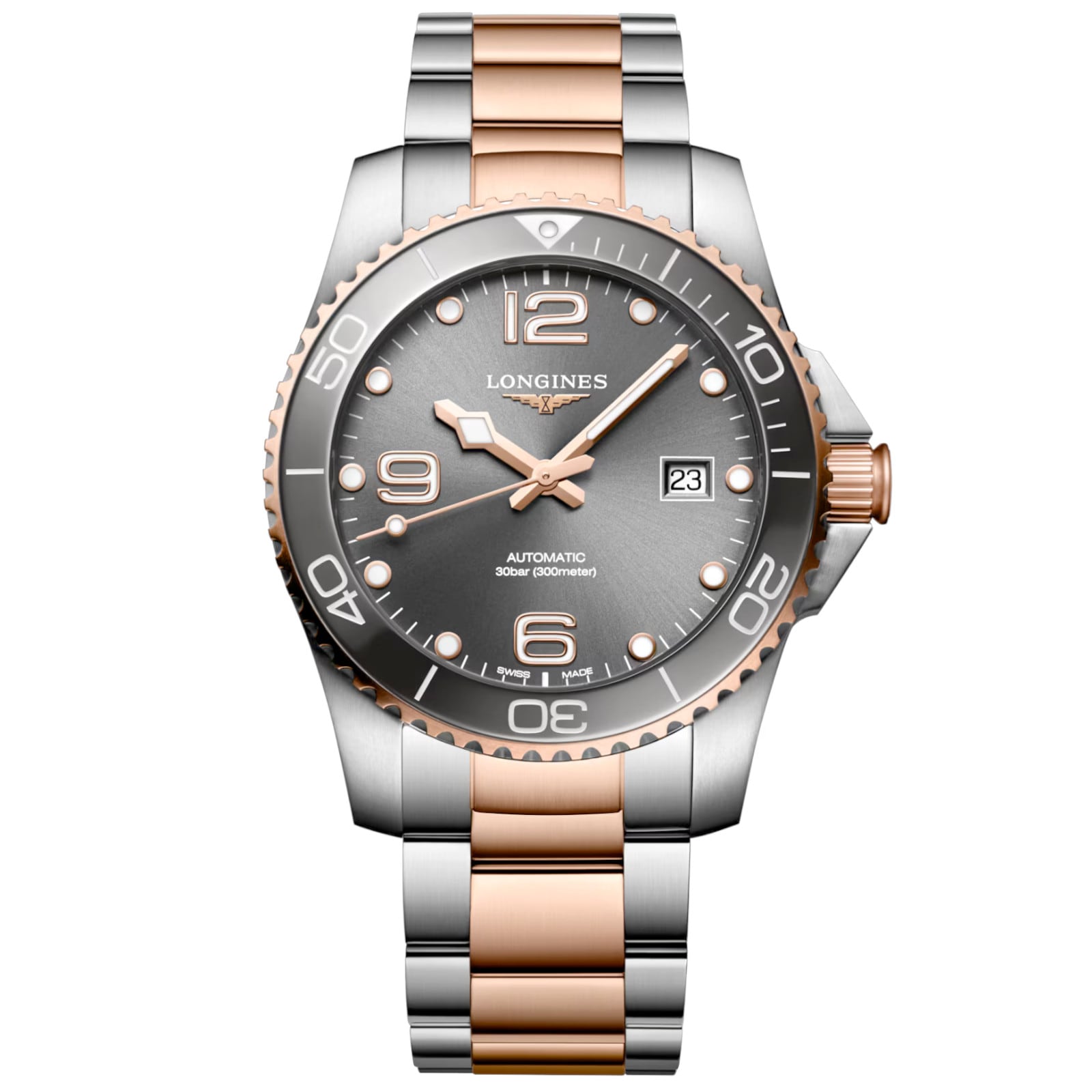 Longines Hydroconquest Sunray Grey Dial 41mm L3.781.3.78.7