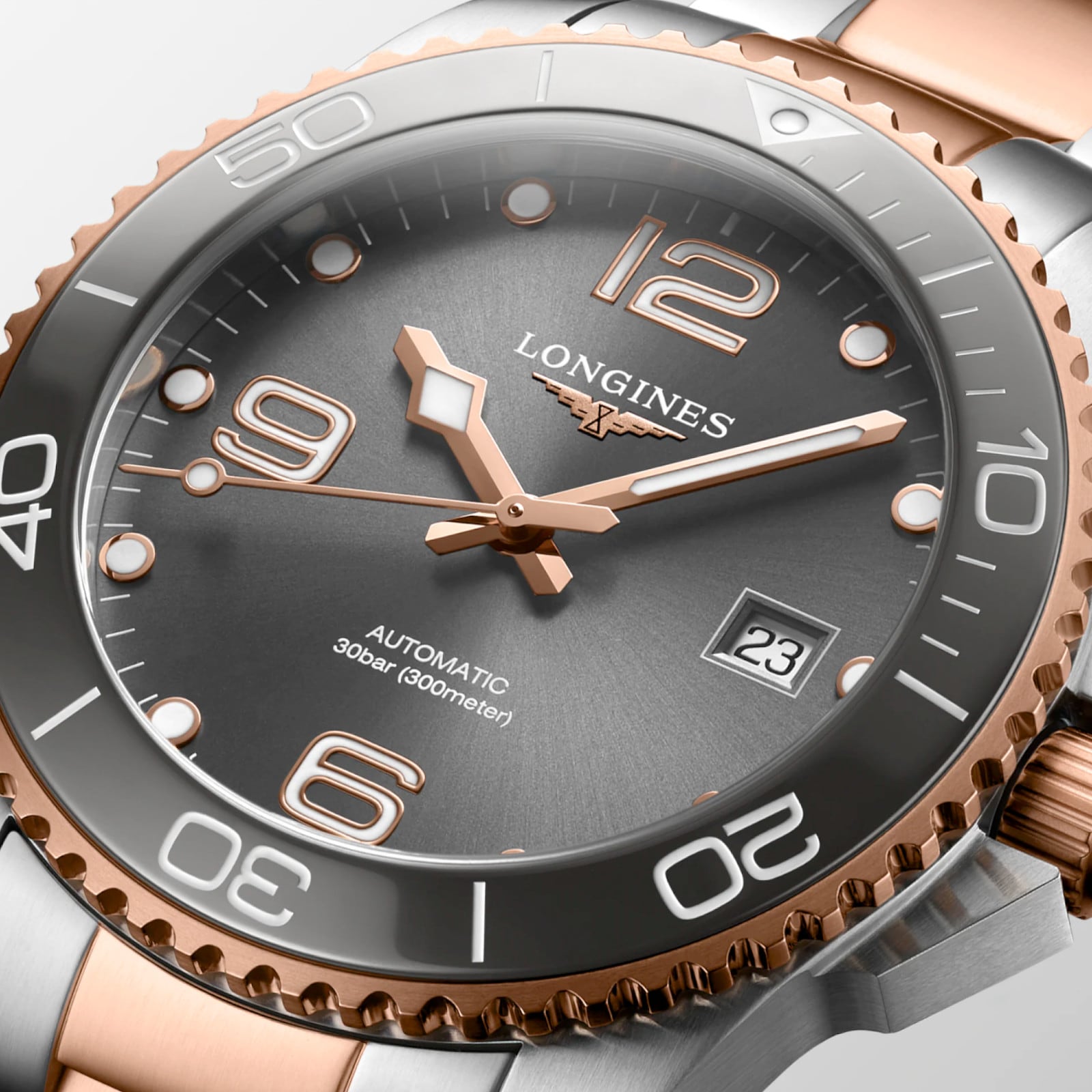 Longines Hydroconquest Sunray Grey Dial 41mm L3.781.3.78.7