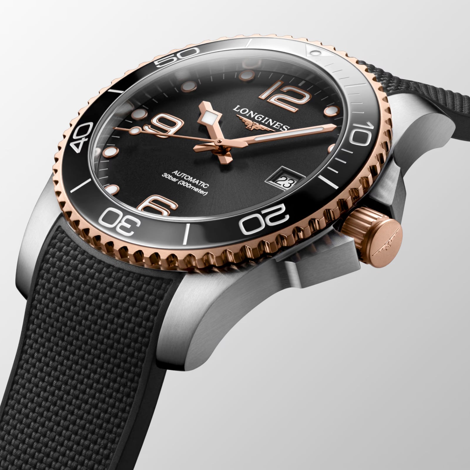 Longines Hydroconquest Sunray Black Dial 41mm L3.781.3.58.9