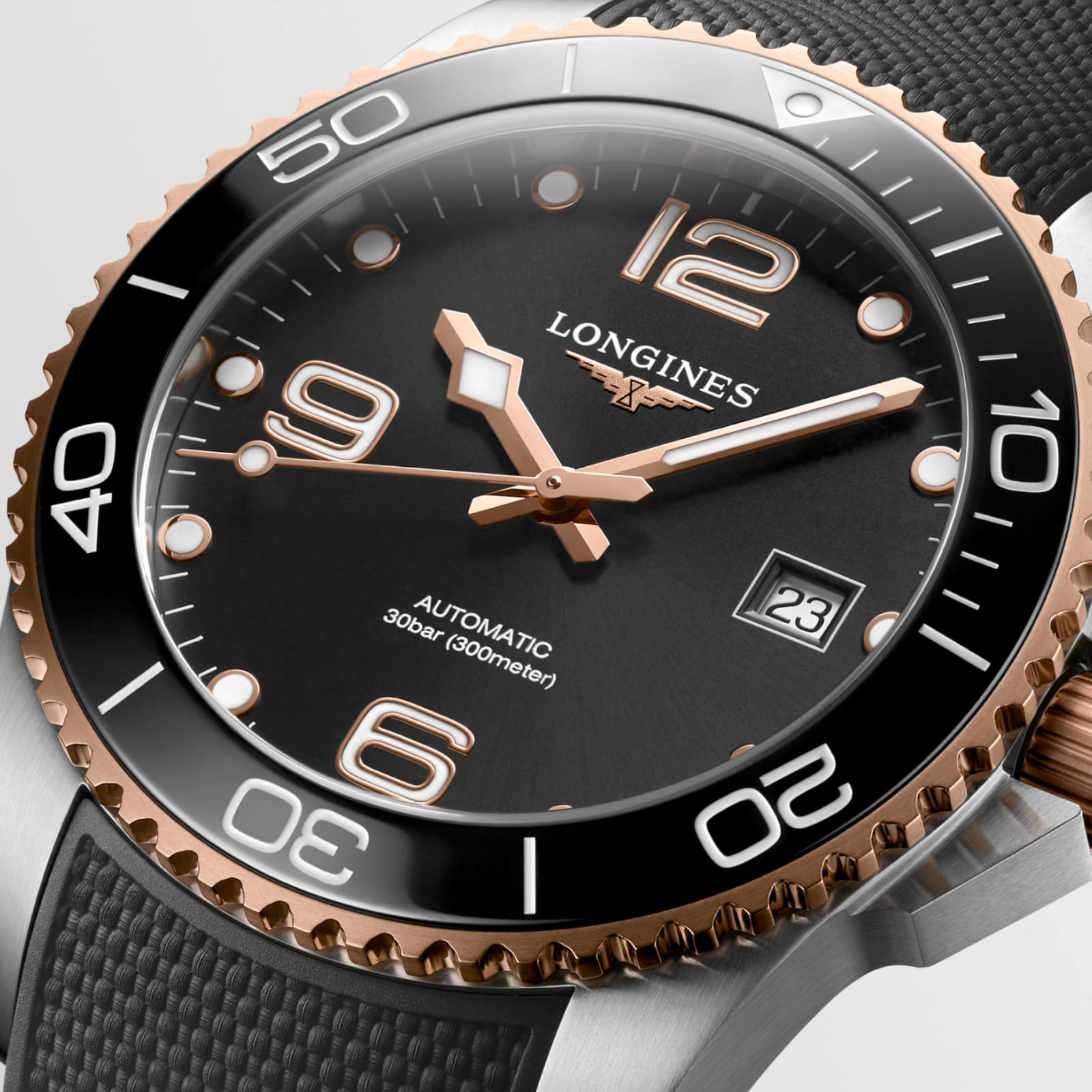 Longines Hydroconquest Sunray Black Dial 41mm L3.781.3.58.9
