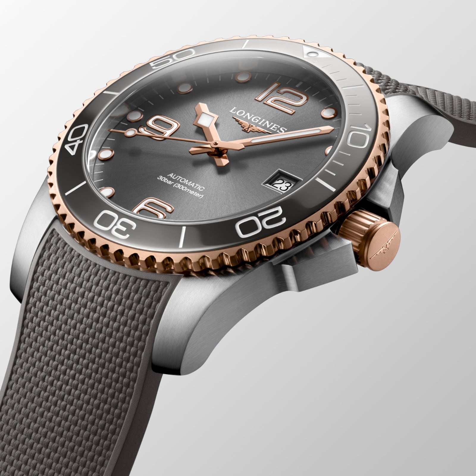 Longines Hydroconquest Sunray Grey Dial 41mm L3.781.3.78.9