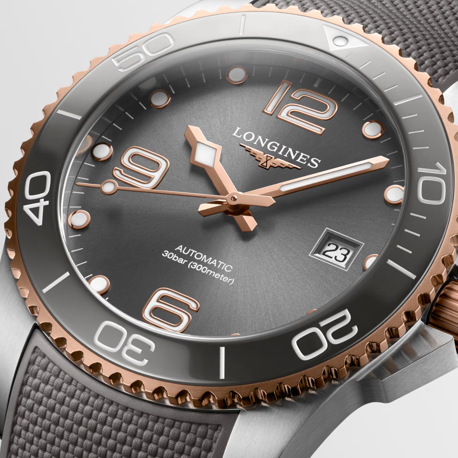 Longines Hydroconquest Sunray Grey Dial 41mm L3.781.3.78.9