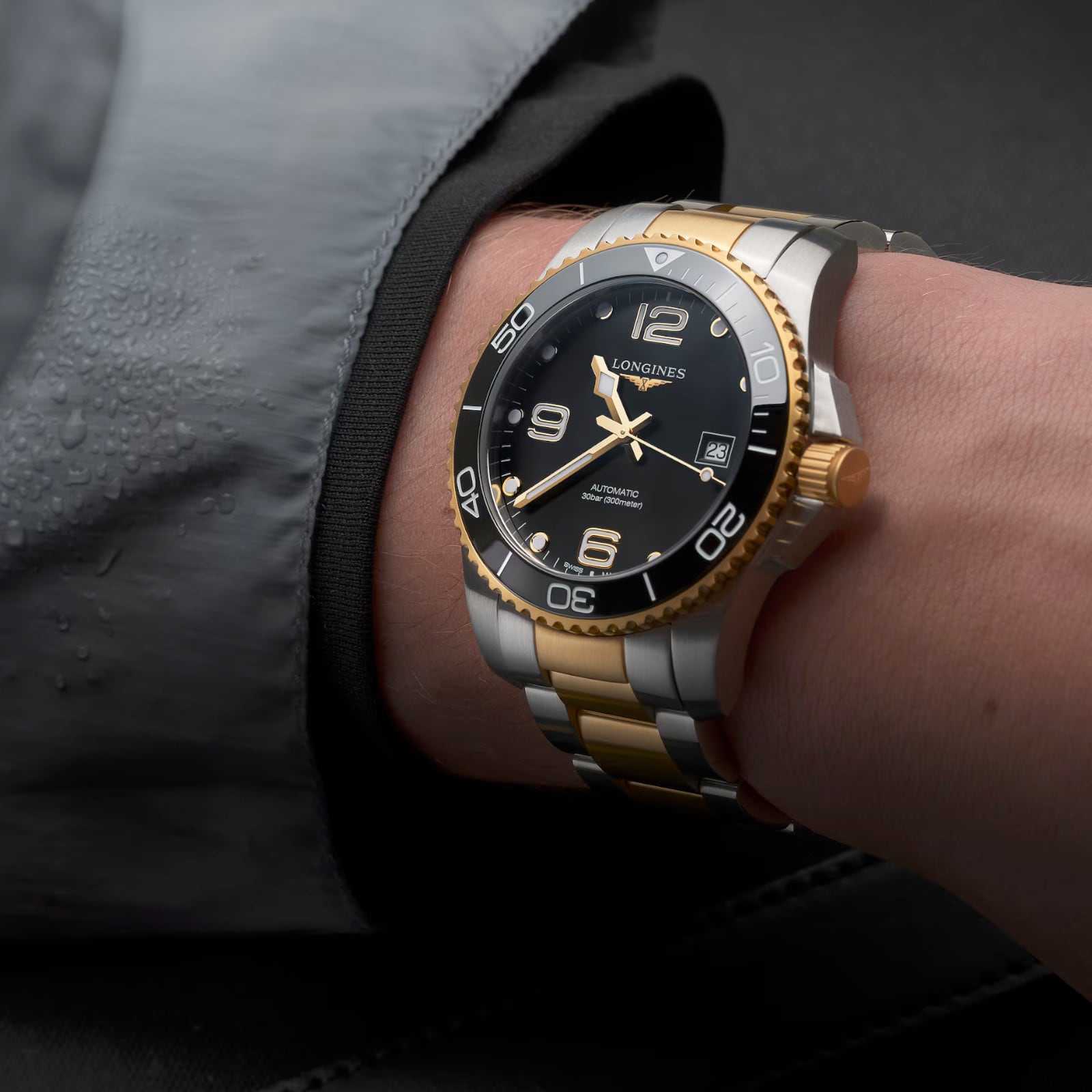 Longines Hydroconquest Sunray Black Dial 41mm L3.781.3.56.7
