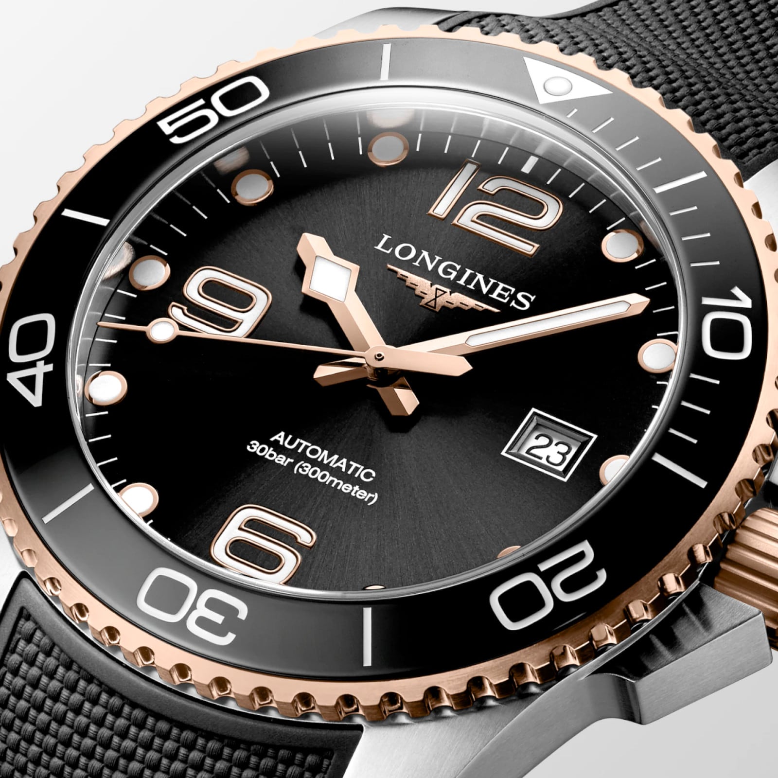 Longines Hydroconquest Sunray Black Dial 43mm L3.782.3.58.9