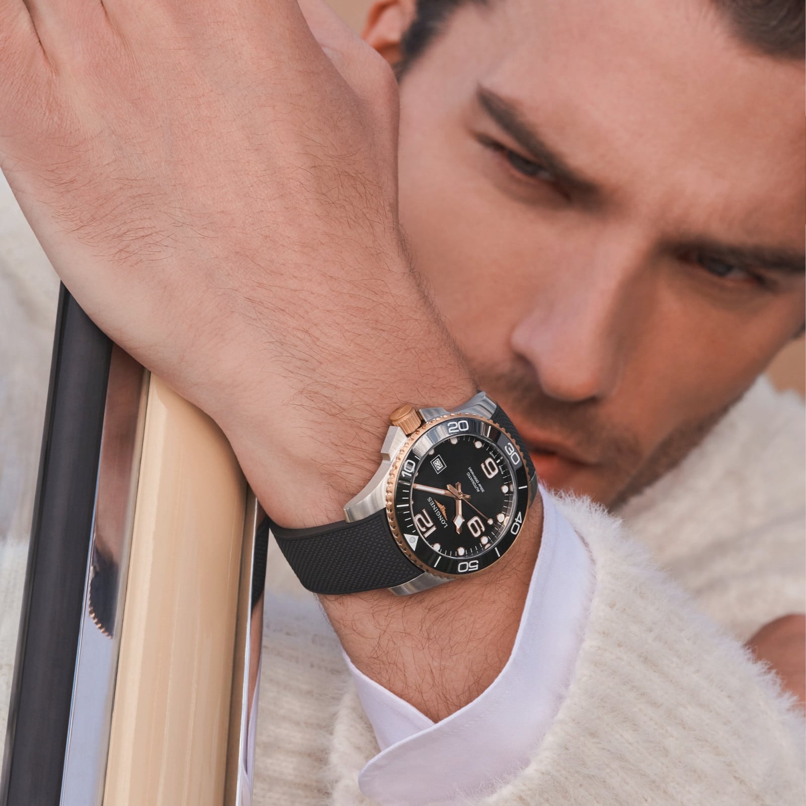 Longines Hydroconquest Sunray Black Dial 43mm L3.782.3.58.9