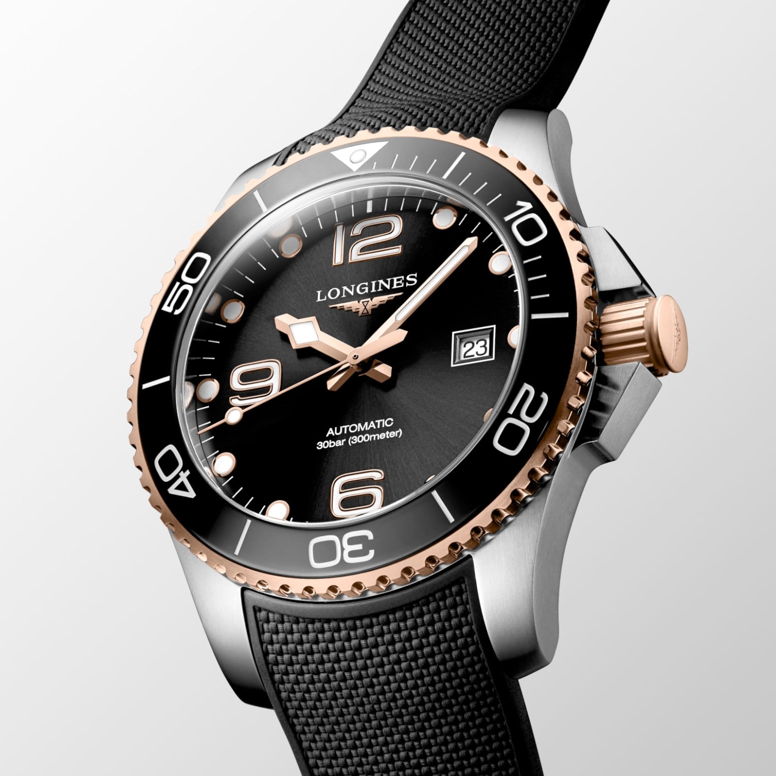 Longines Hydroconquest Sunray Black Dial 43mm L3.782.3.58.9