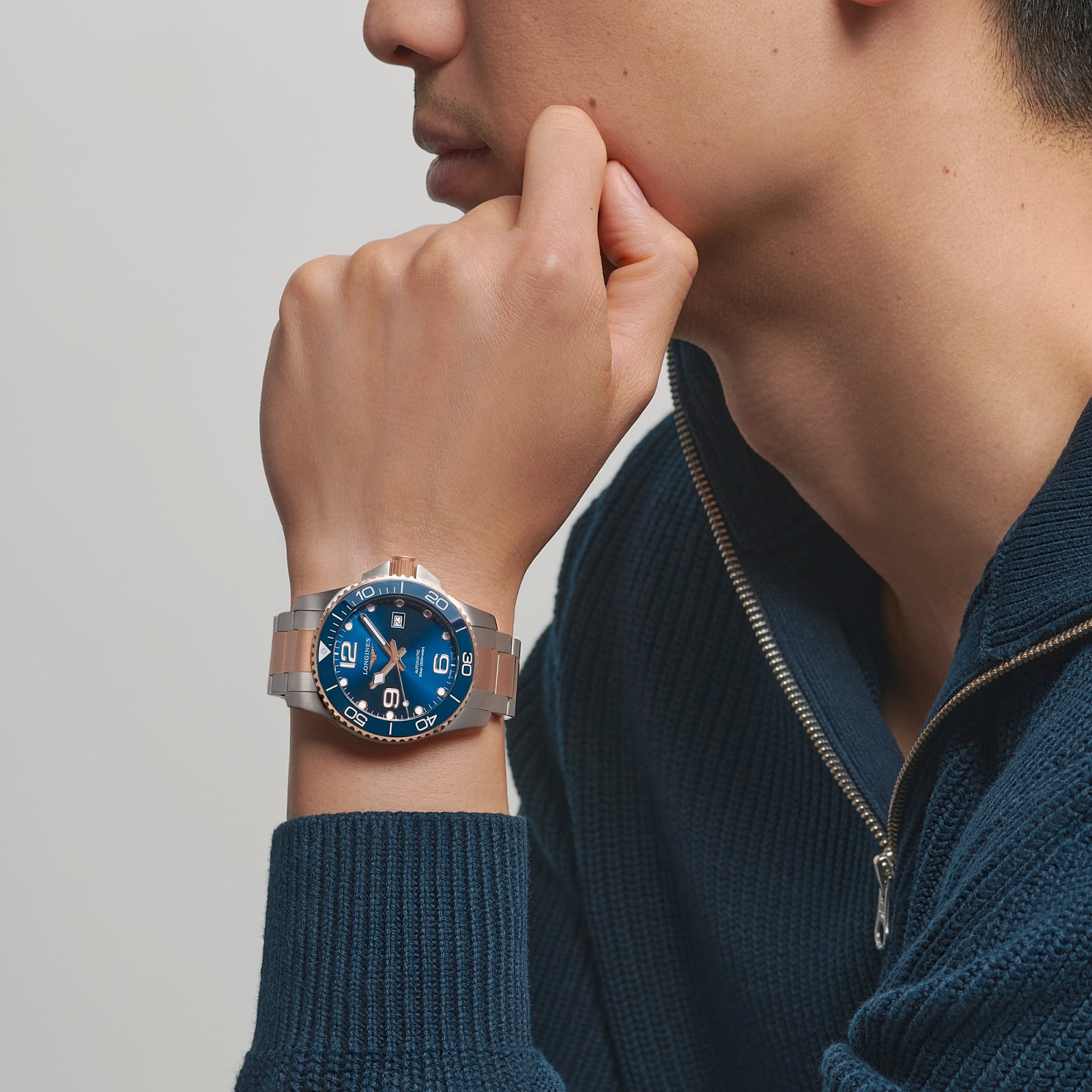 Longines Hydroconquest Sunray Blue Dial 43mm L3.782.3.98.7