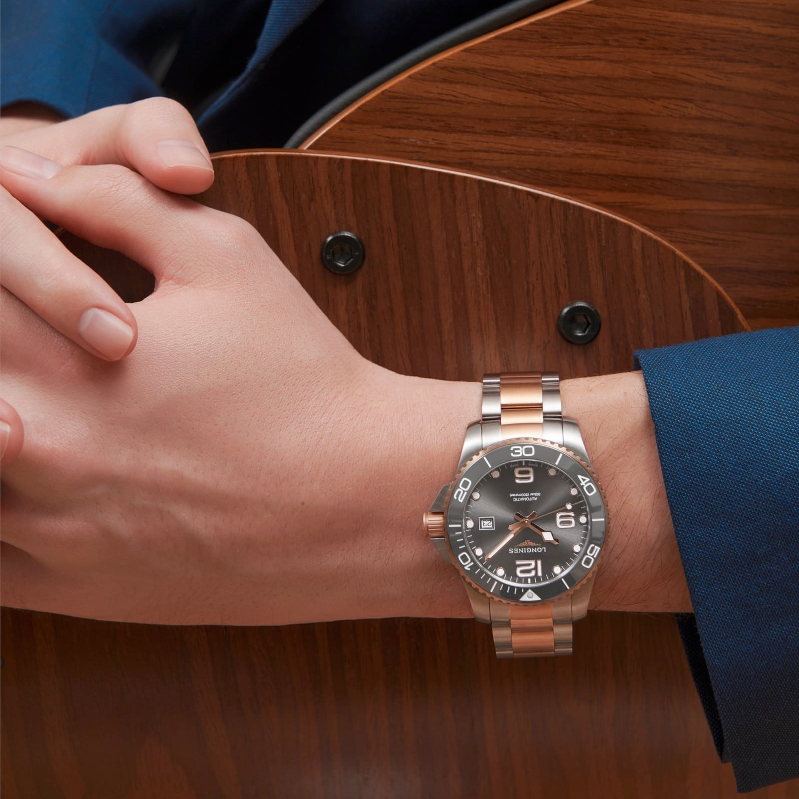 Longines Hydroconquest Sunray Grey Dial 43mm L3.782.3.78.7