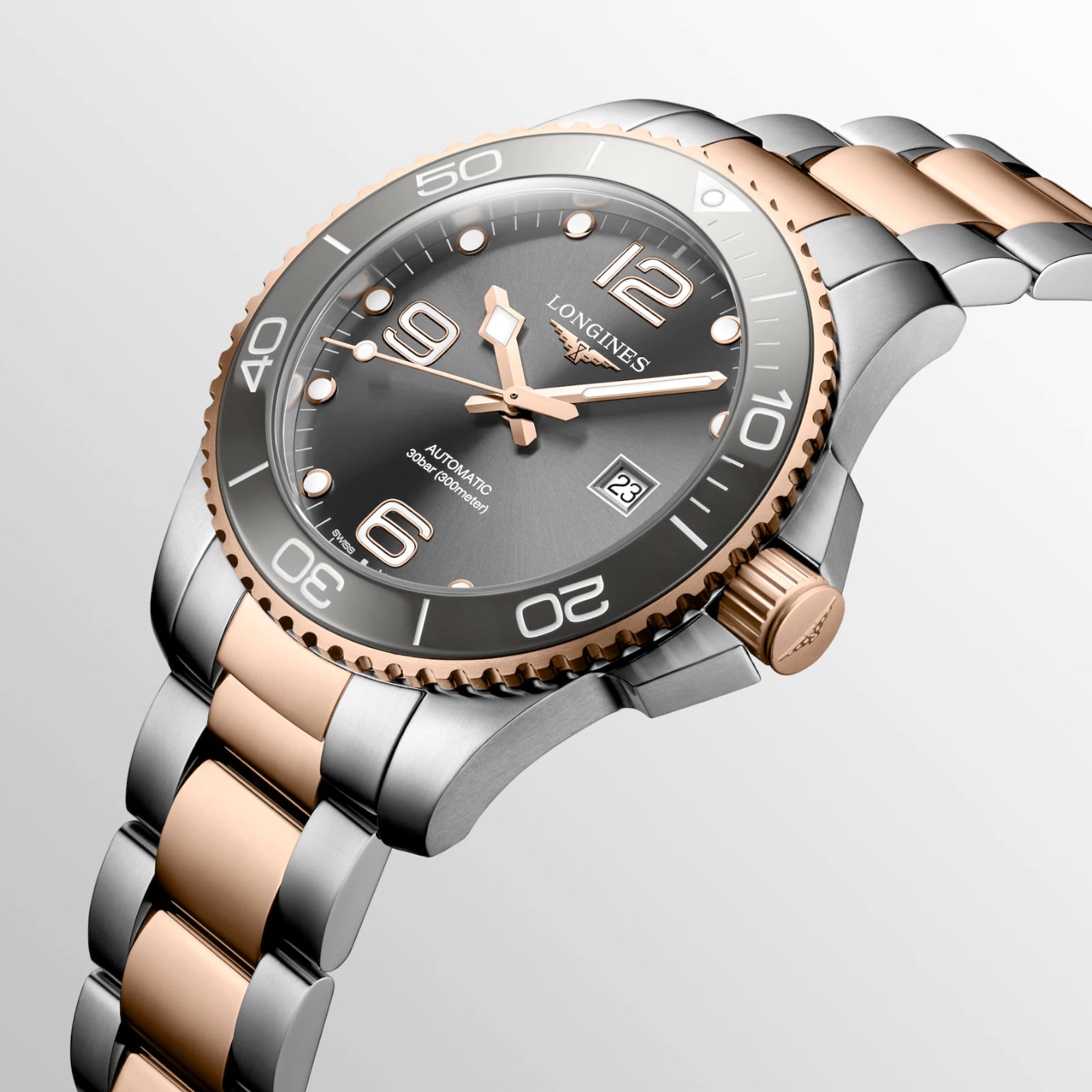 Longines Hydroconquest Sunray Grey Dial 43mm L3.782.3.78.7
