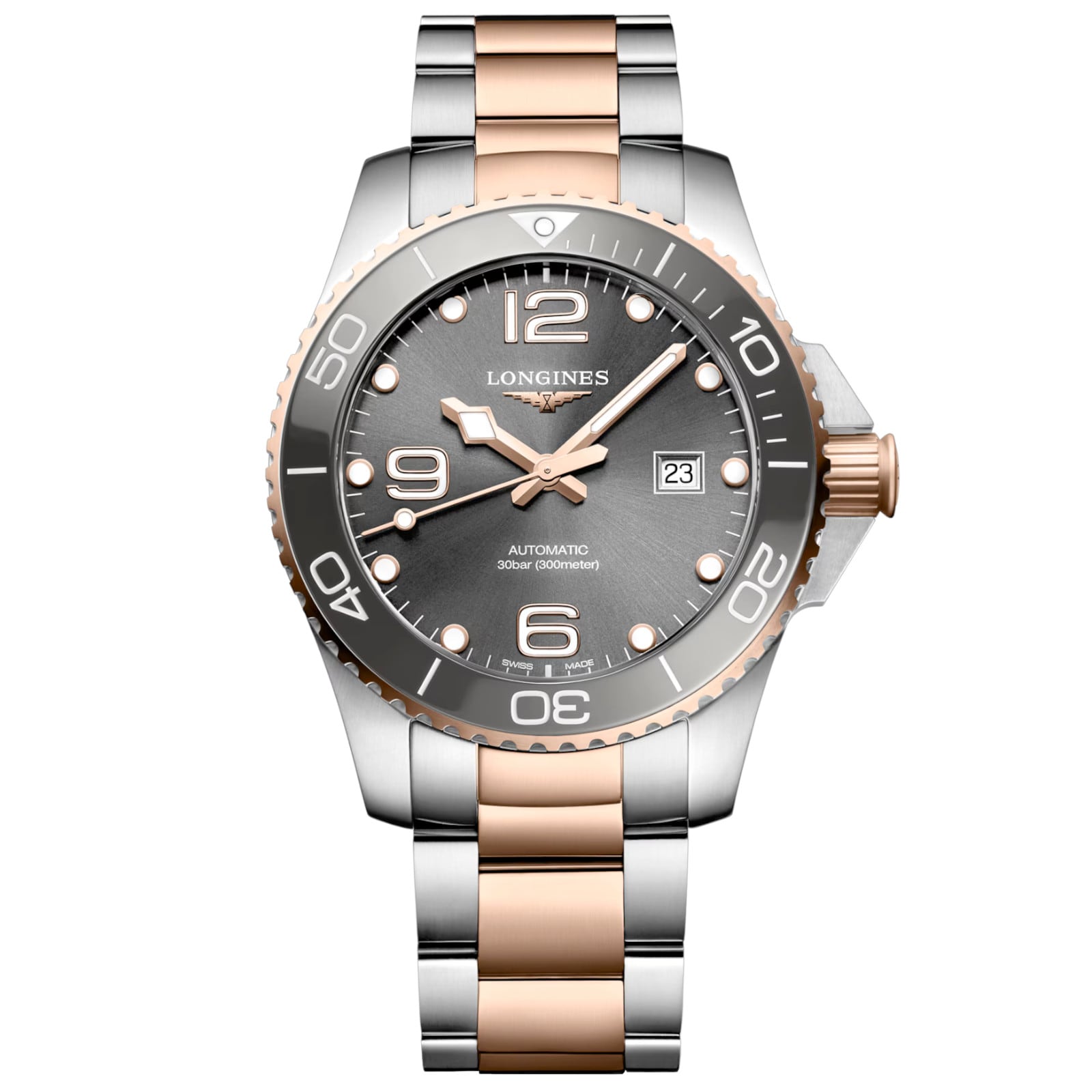 Longines Hydroconquest Sunray Grey Dial 43mm L3.782.3.78.7