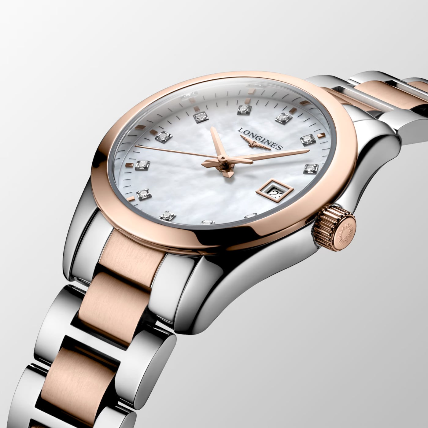 Longines Conquest Classic Quartz White Mother of Pearl Dial 29.50mm L2.286.3.87.7