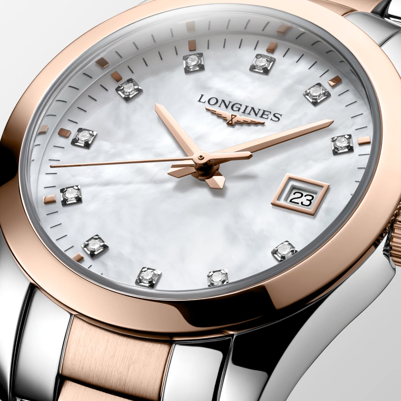 Longines Conquest Classic Quartz White Mother of Pearl Dial 29.50mm L2.286.3.87.7
