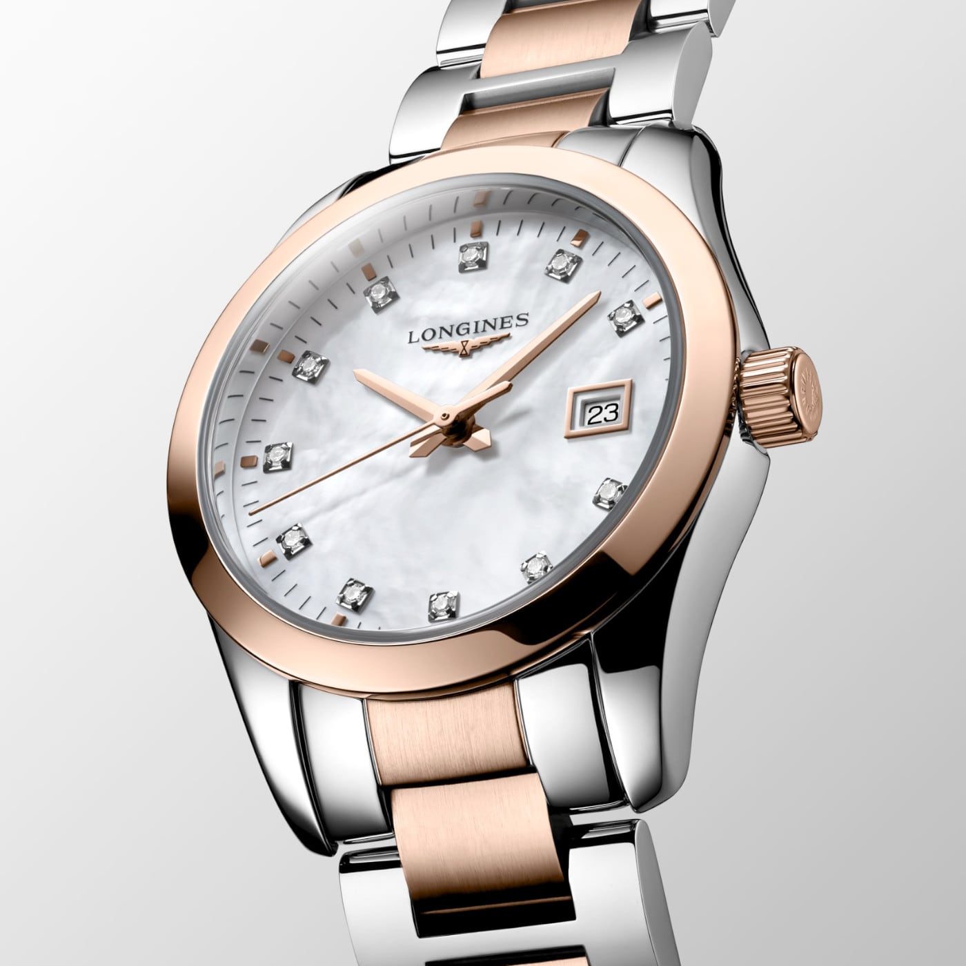 Longines Conquest Classic Quartz White Mother of Pearl Dial 29.50mm L2.286.3.87.7