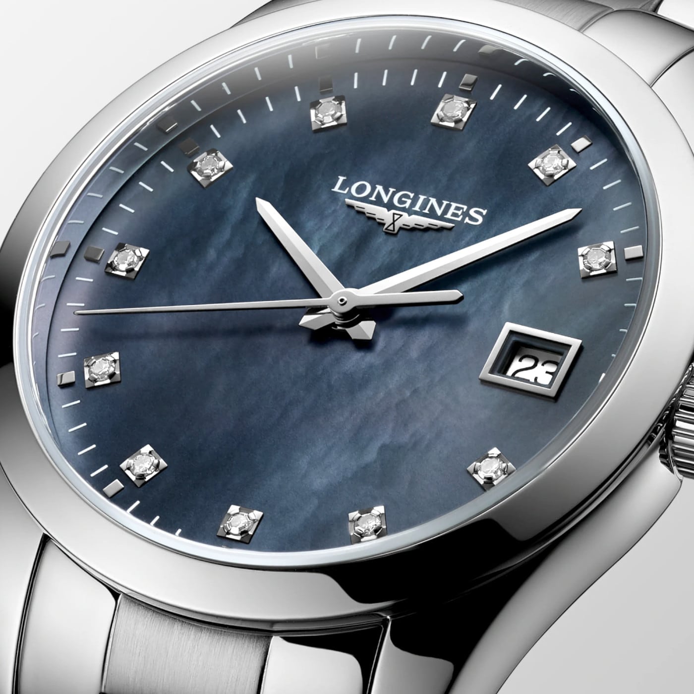 Longines Conquest Classic Quartz Black Mother of Pearl Dial 34mm L2.386.4.88.6