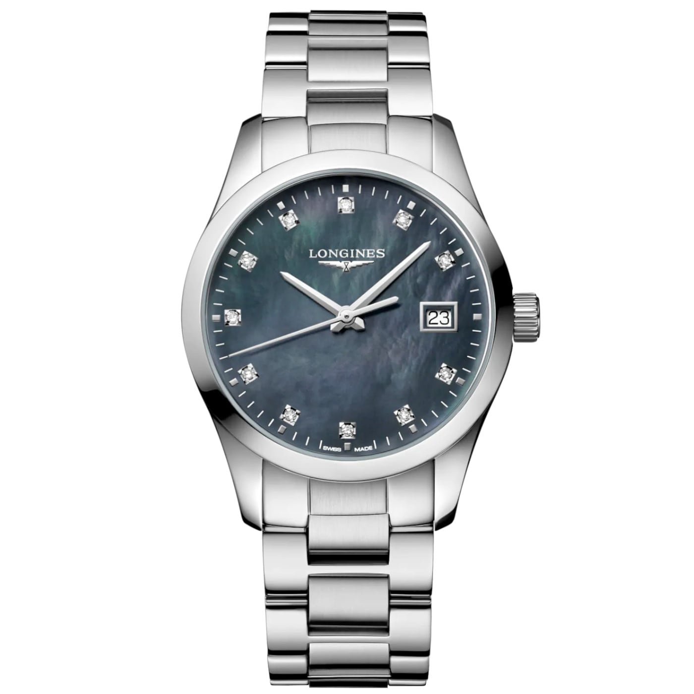 Longines Conquest Classic Quartz Black Mother of Pearl Dial 34mm L2.386.4.88.6