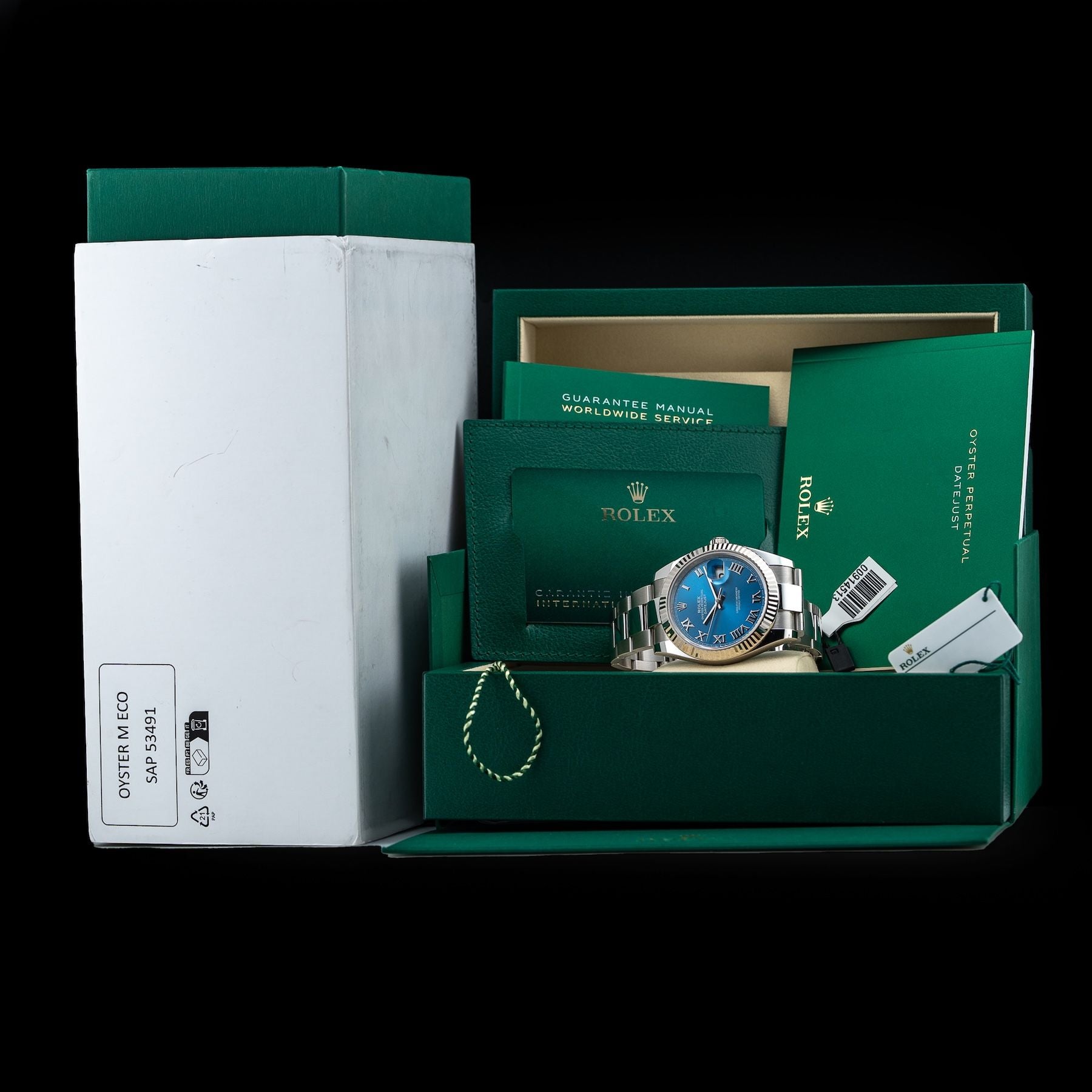 Rolex Datejust 41 Blue Roman Dial Fluted Bezel M126334-0025