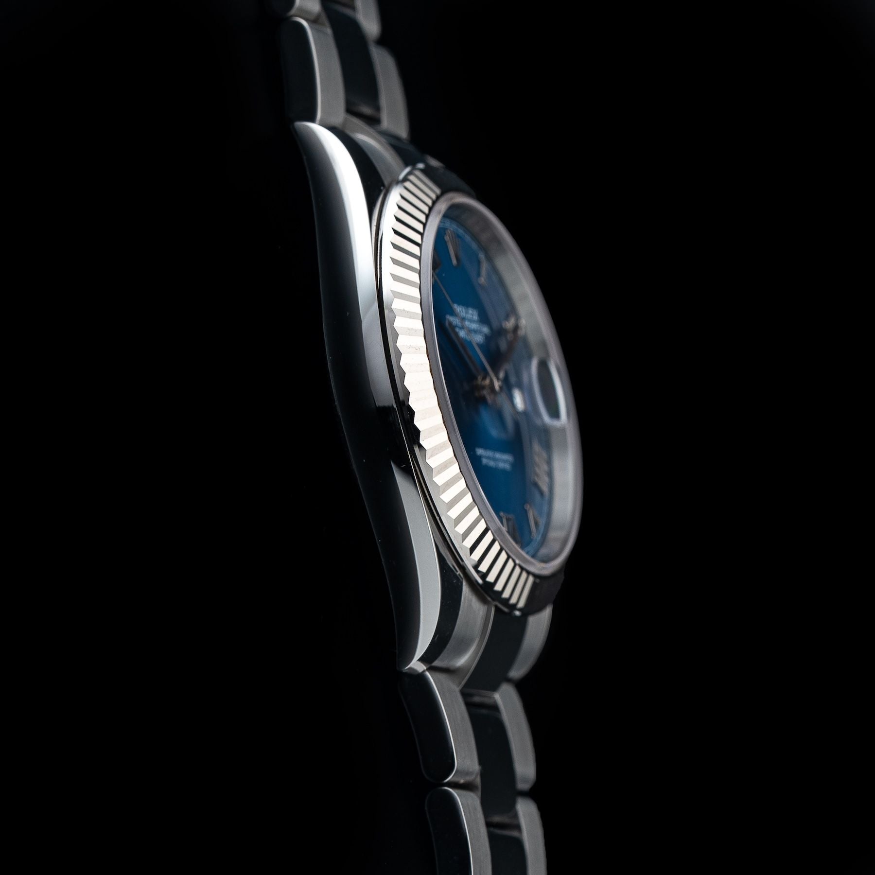 Rolex Datejust 41 Blue Roman Dial Fluted Bezel M126334-0025