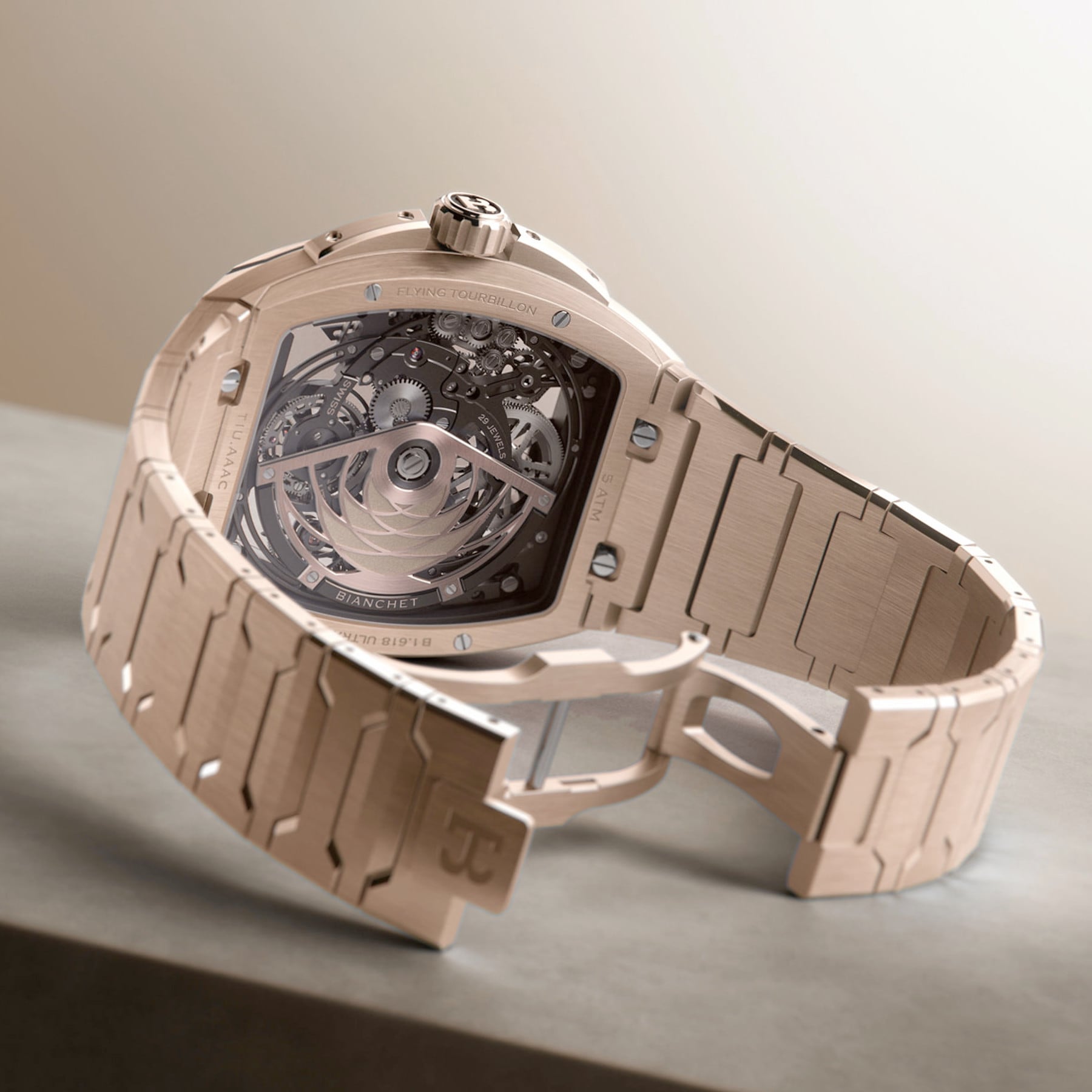 Bianchet Ultrafino Skeleton Carbon Rose Gold