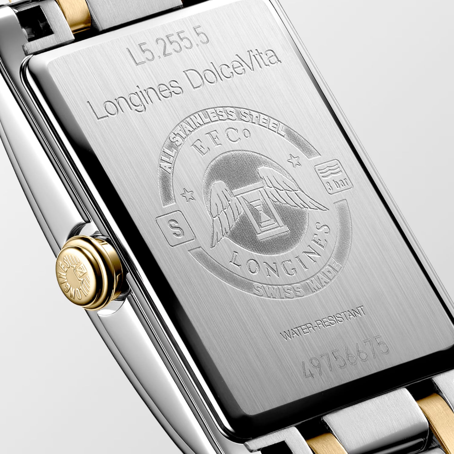 Longines DolceVita Stainless Steel Gold 20mm L5.255.5.70.7