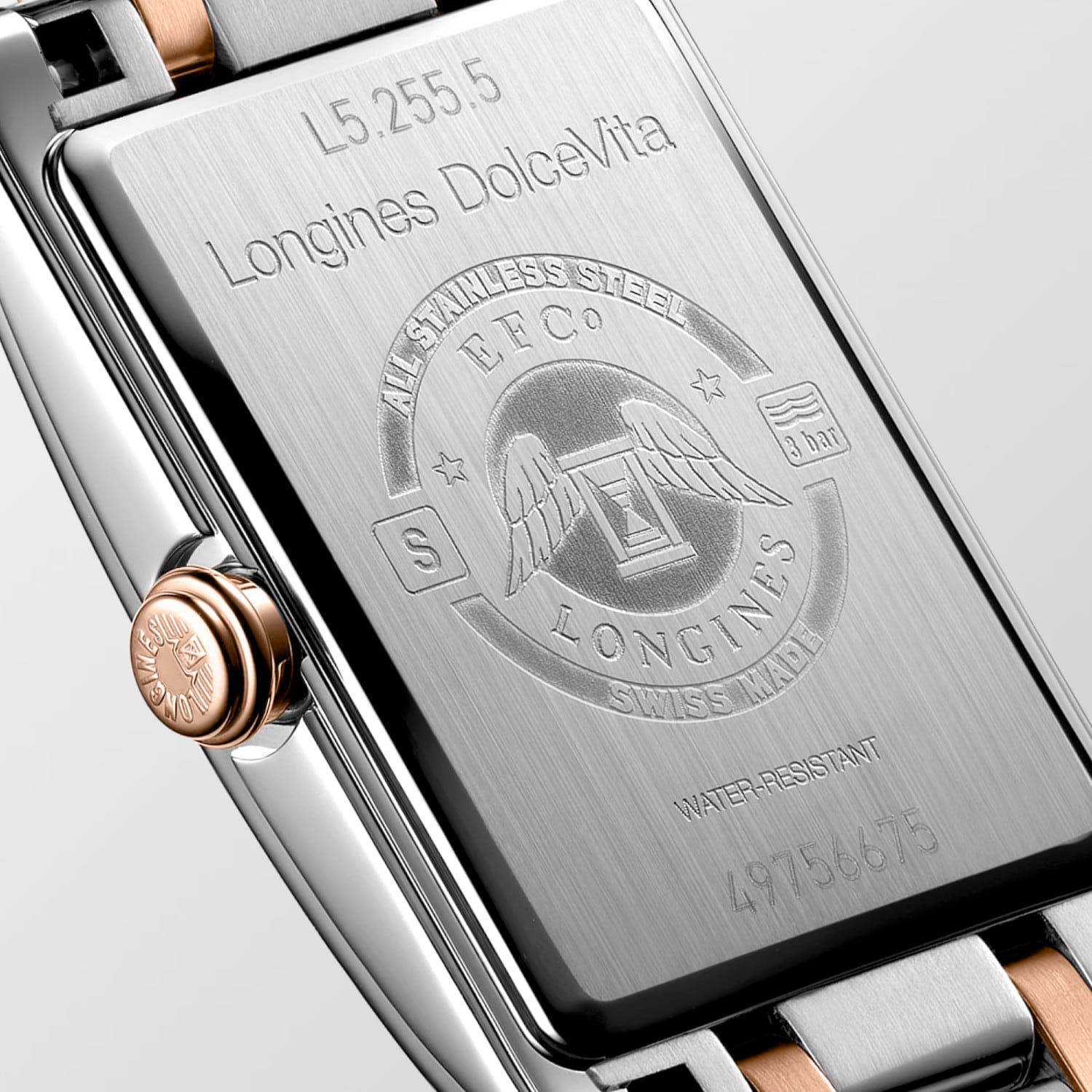 Longines DolceVita Stainless Steel Rose Gold 20mm L5.255.5.75.7