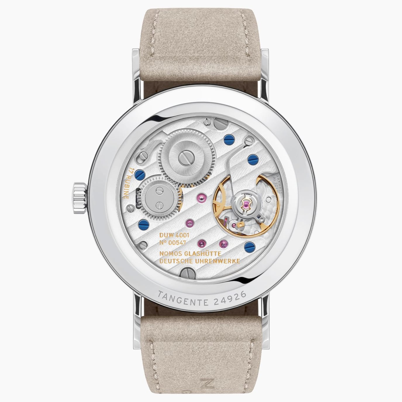 NOMOS Glashütte Tangente 33 Sapphire Caseback