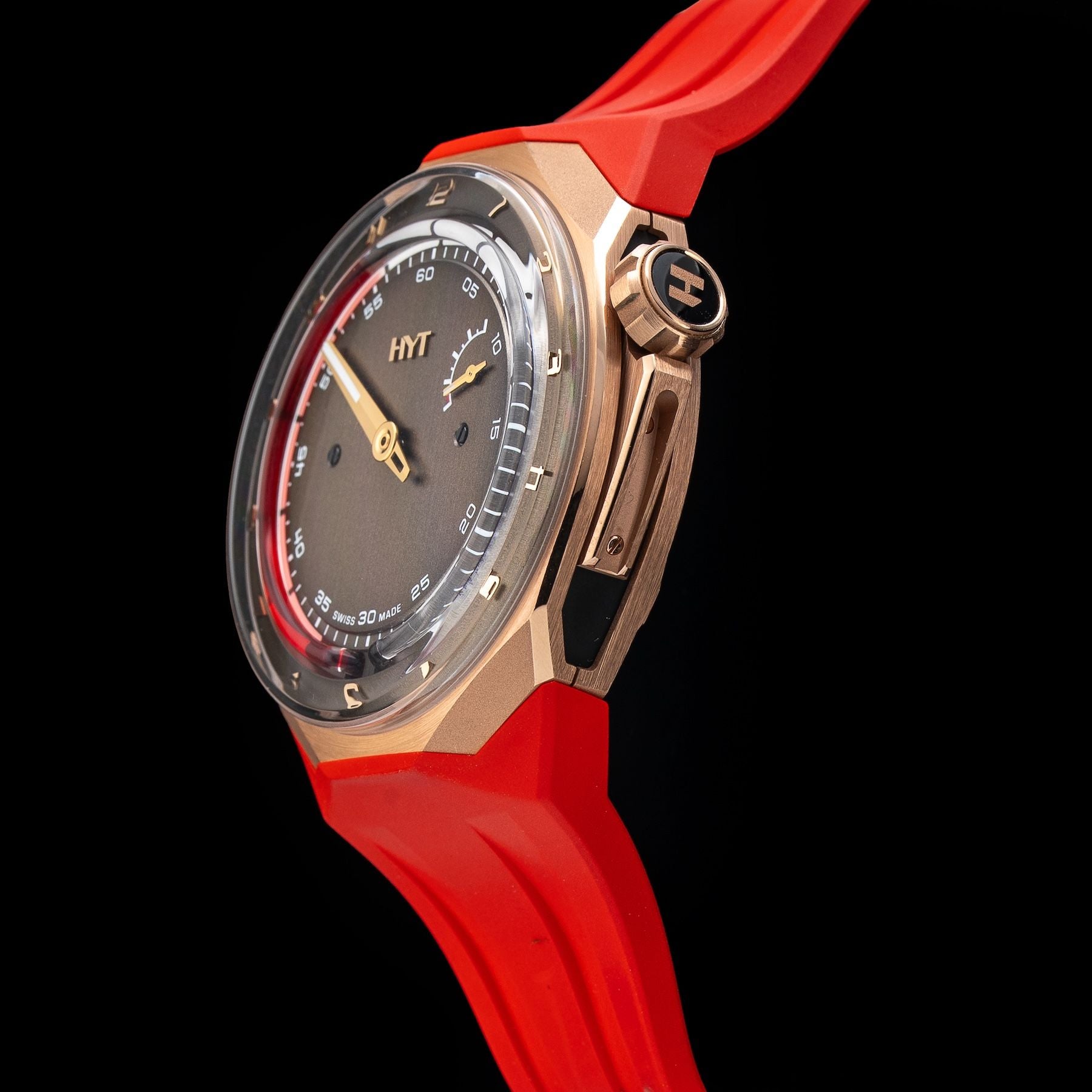 HYT H03345-A T1 5N Gold & Titanium Chocolate Millésime Edition
