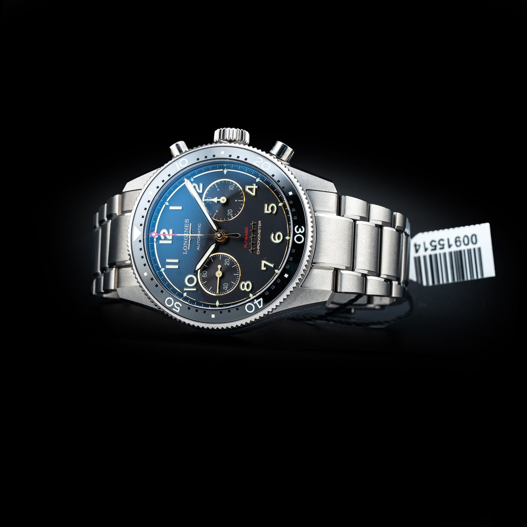 Longines L3.821.1.53.6 Spirit Anthracite Dial on Bracelet