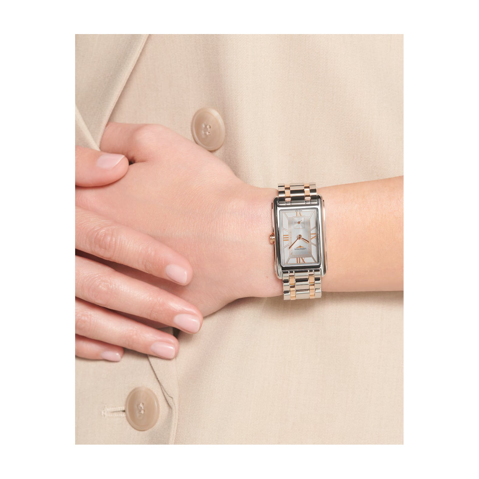 Longines DolceVita Stainless Steel Rose Gold 23mm L5.512.5.75.7