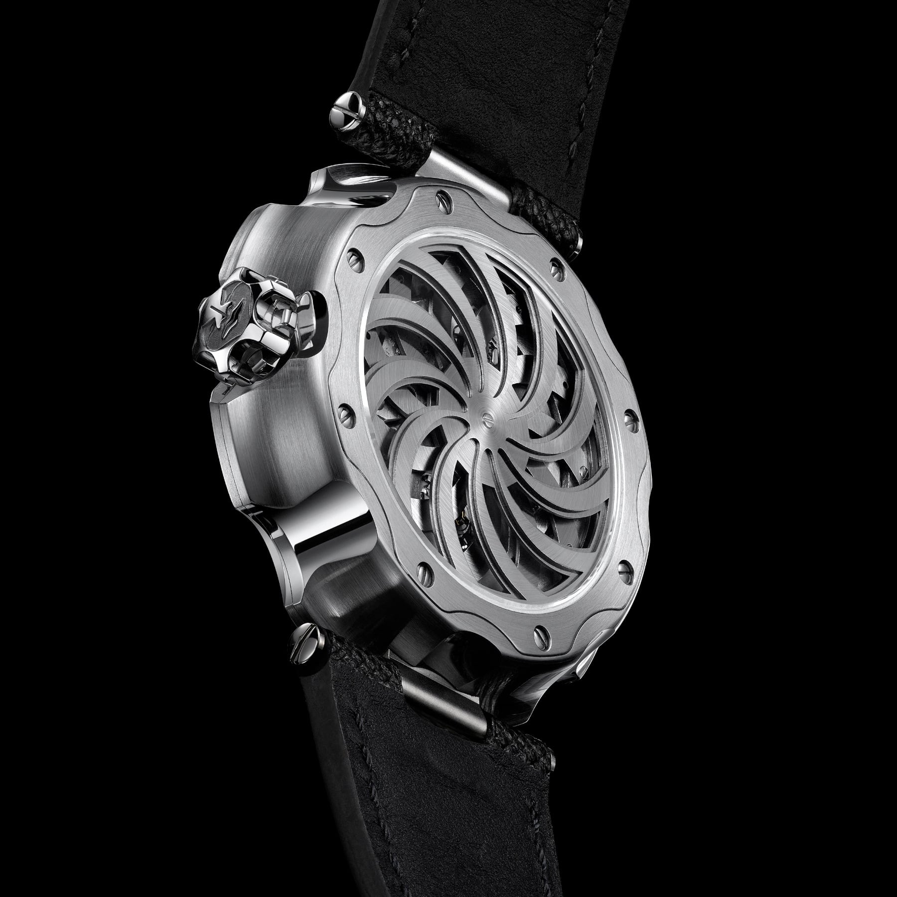 Sarpaneva Supernova Moonphase Grey With Red Gold Moons