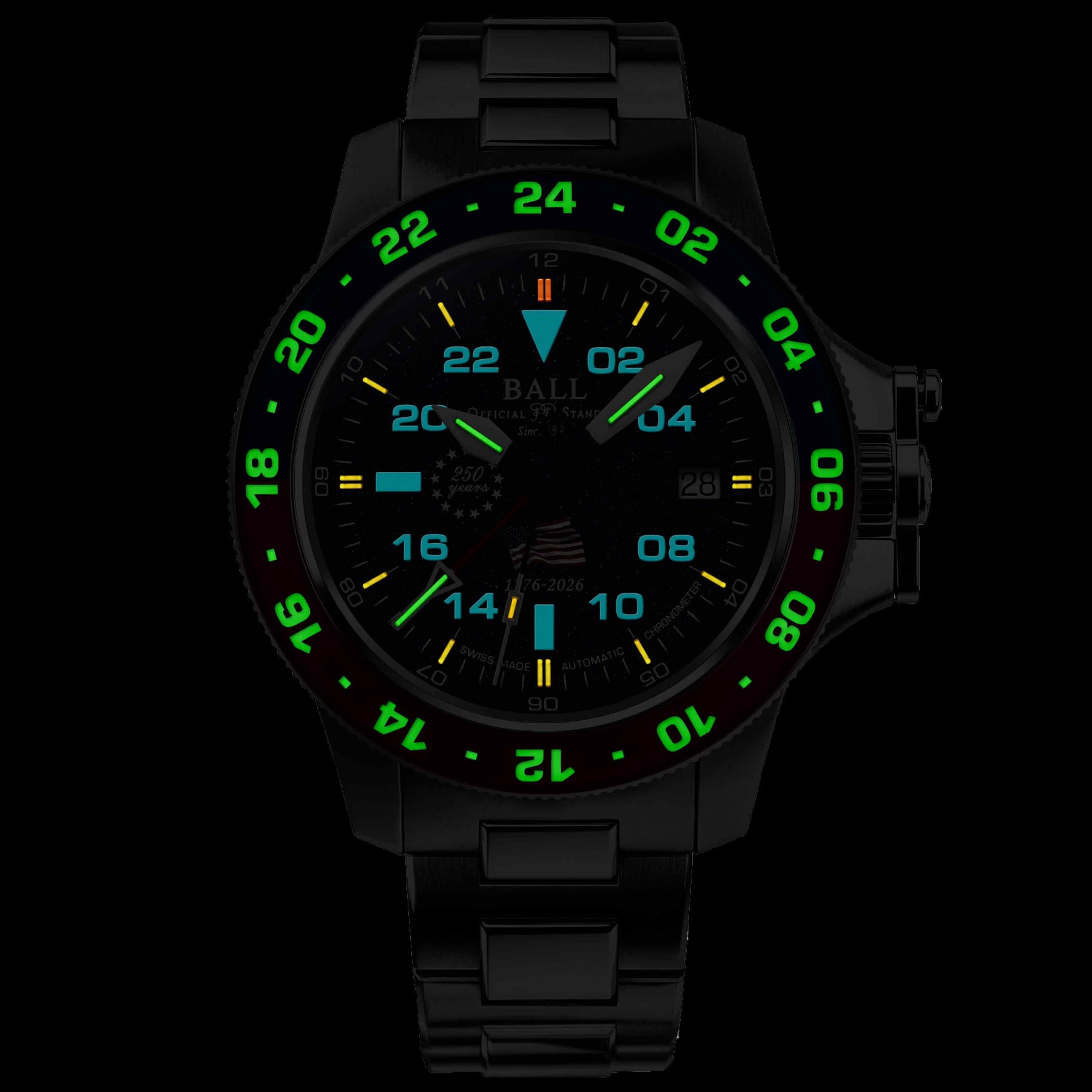 Ball Engineer Hydrocarbon AeroGMT II Patriot Aventurine Dial DG2118C-S24C-ABE