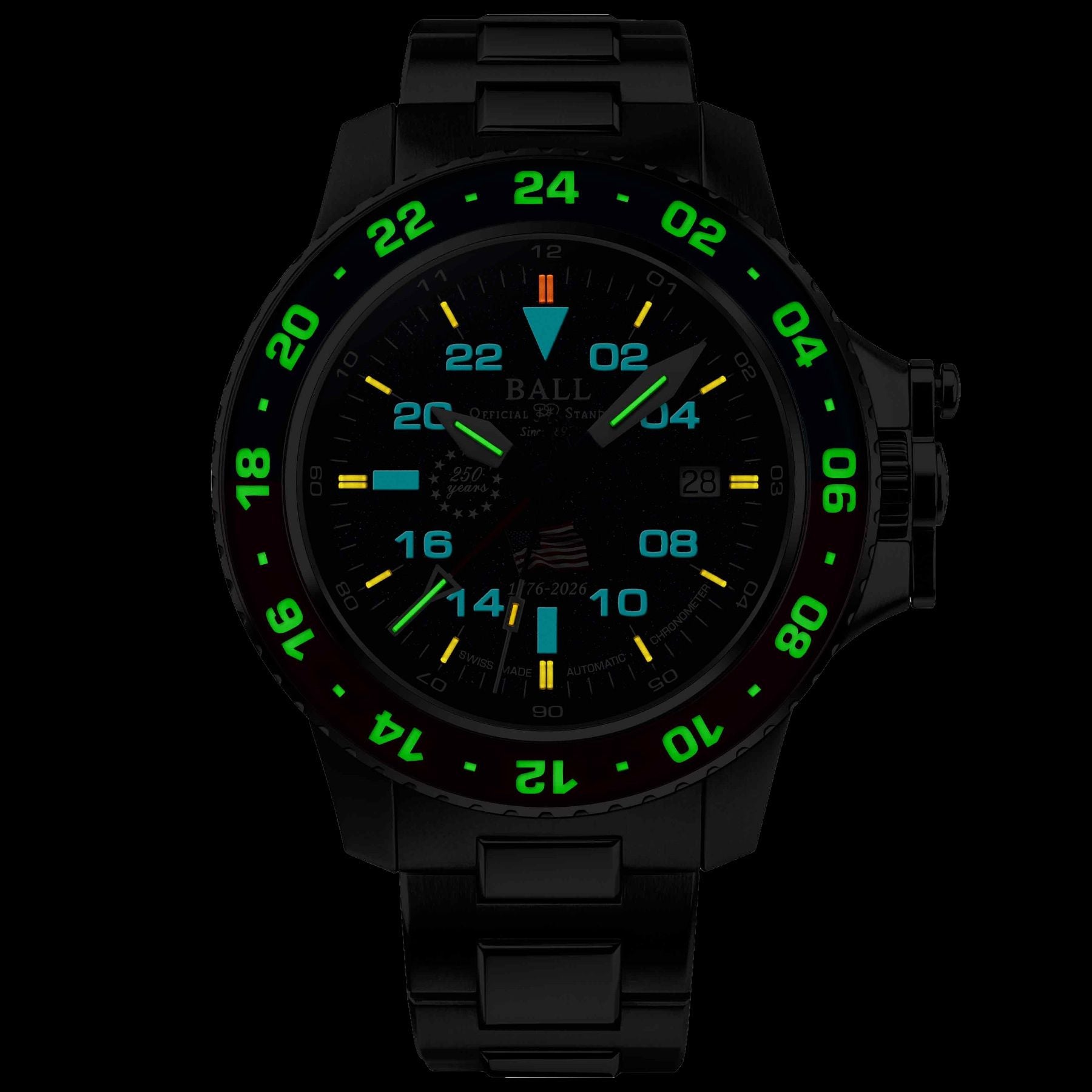 Ball Engineer Hydrocarbon AeroGMT II Patriot Aventurine Dial DG2018C-S24C-ABE