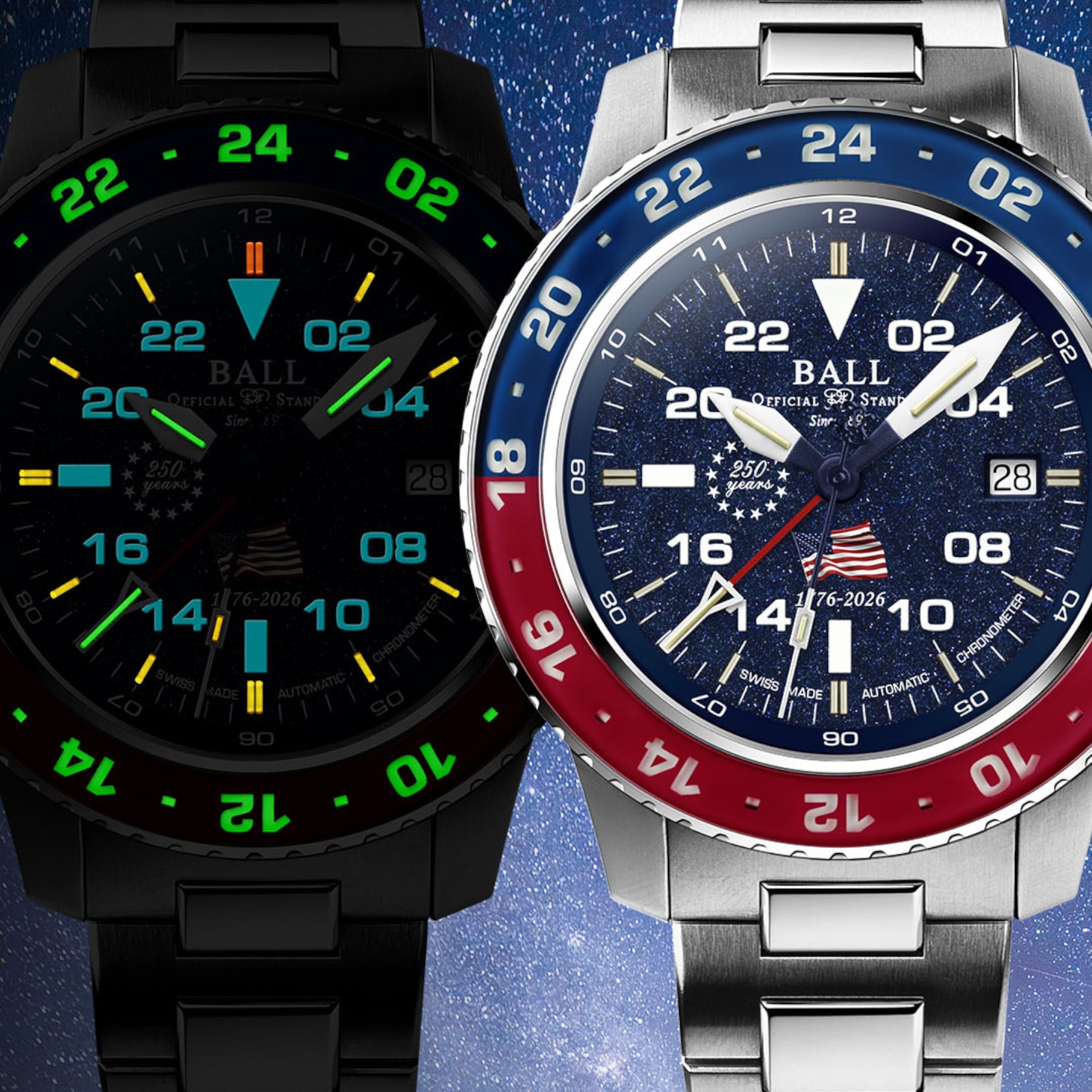 Ball Engineer Hydrocarbon AeroGMT II Patriot Aventurine Dial DG2018C-S24C-ABE