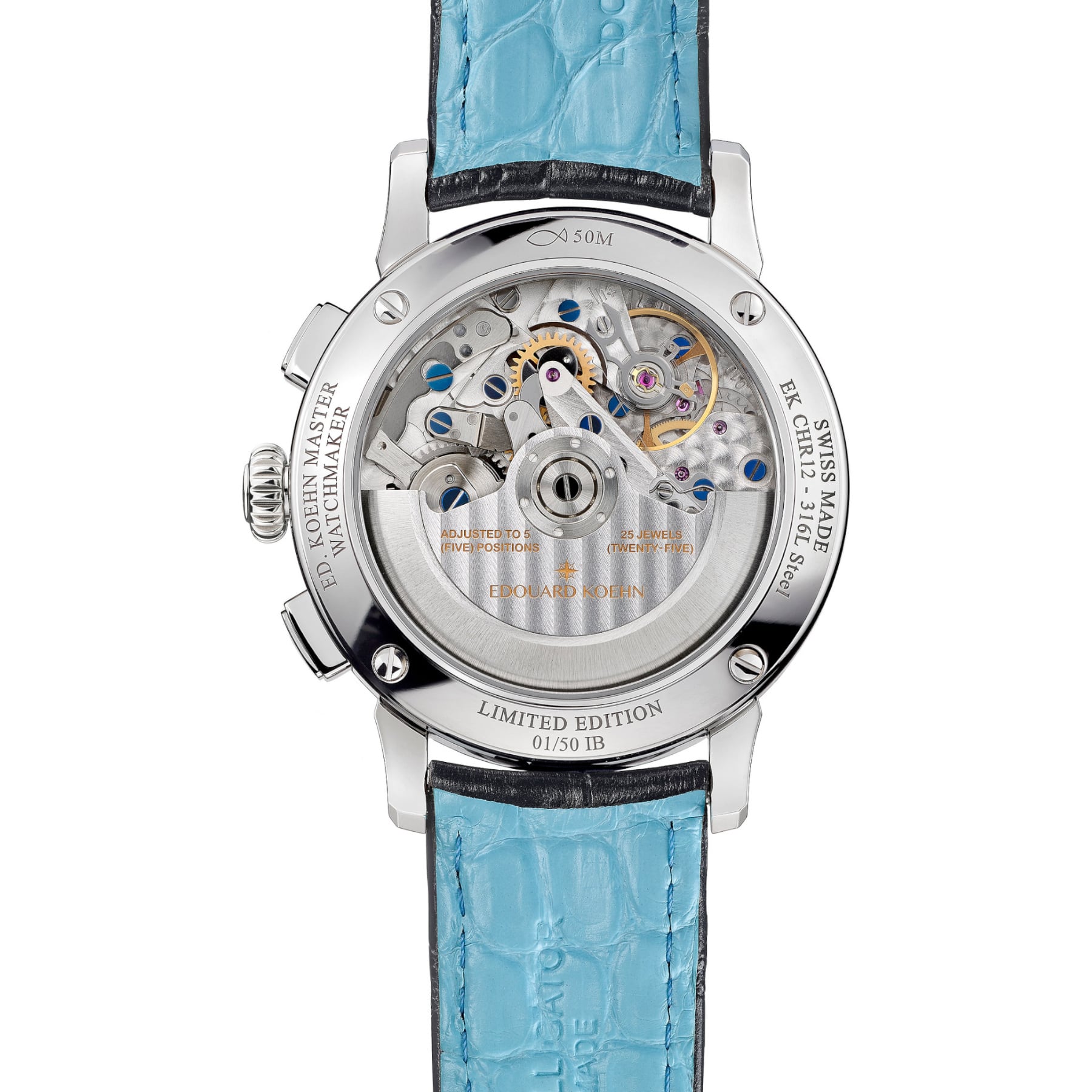 Edouard Koehn Legacy Moonphase Chronograph Navy Limited Edition EK-CHR12SS-BE-ASBE