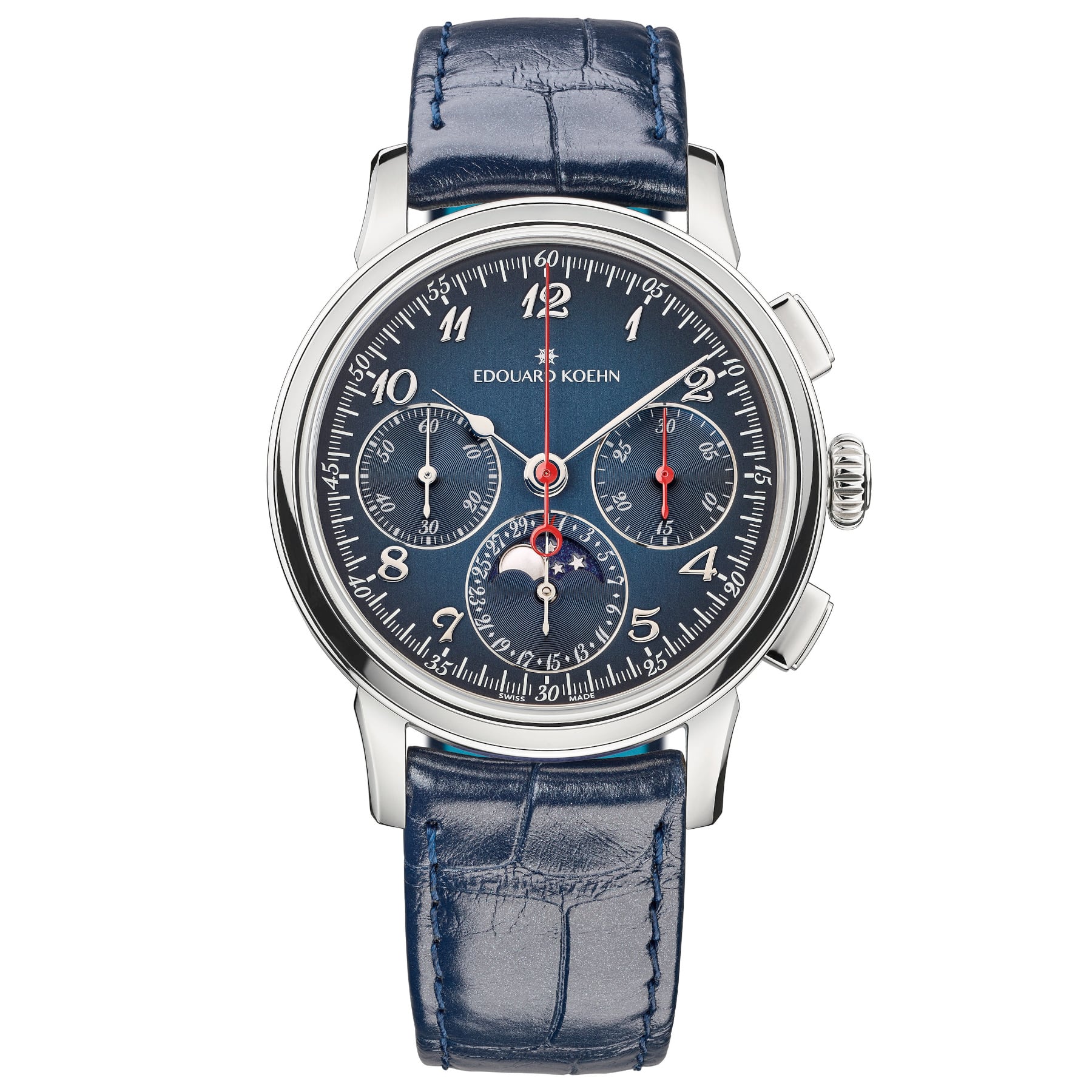 Edouard Koehn Legacy Moonphase Chronograph Navy Limited Edition EK-CHR12SS-BE-ASBE