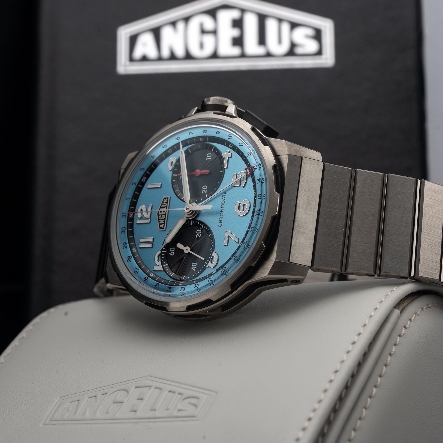 Angelus Chronodate Titanium Ice Blue 0CDZF.U03A.M009