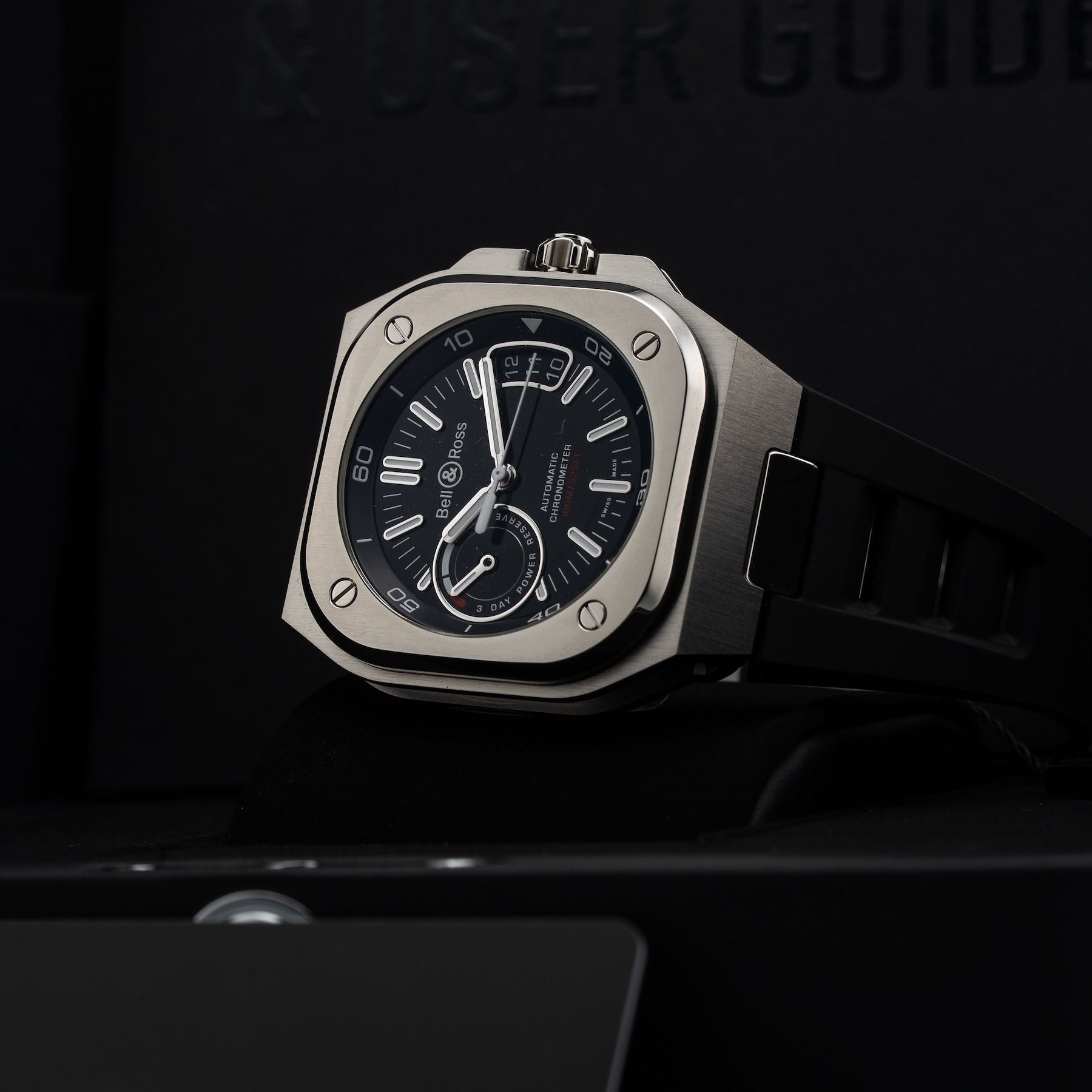 Bell & Ross BR-X5 Black on Rubber Strap BRX5R-BL-ST/SRB