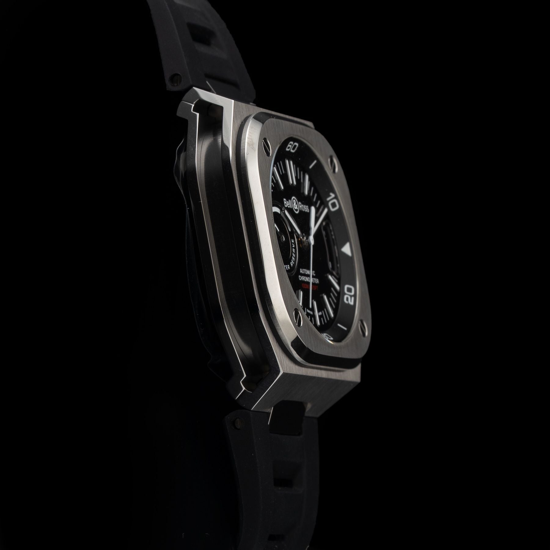 Bell & Ross BR-X5 Black on Rubber Strap BRX5R-BL-ST/SRB