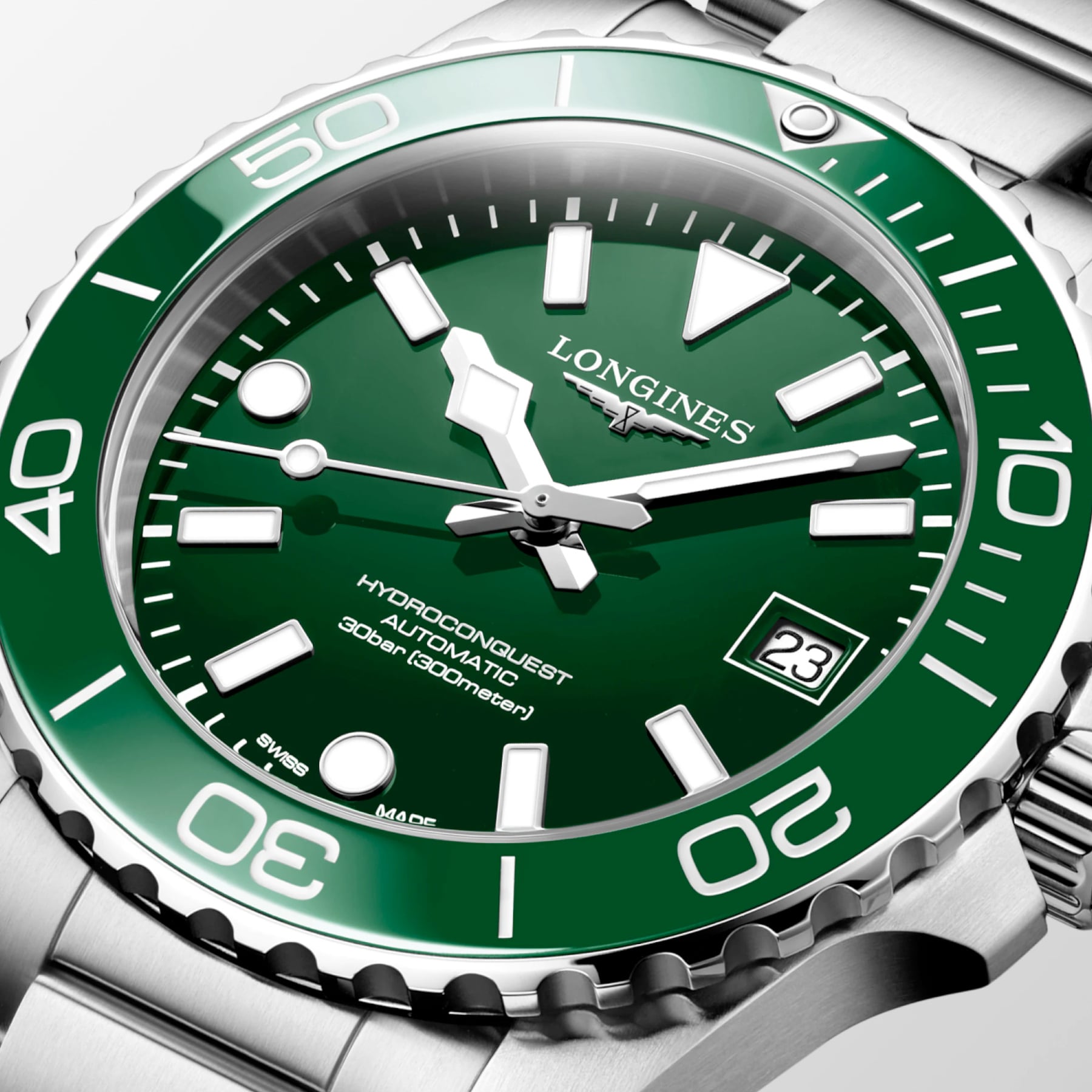 Longines Hydroconquest L3.779.4.06.6 39mm Green