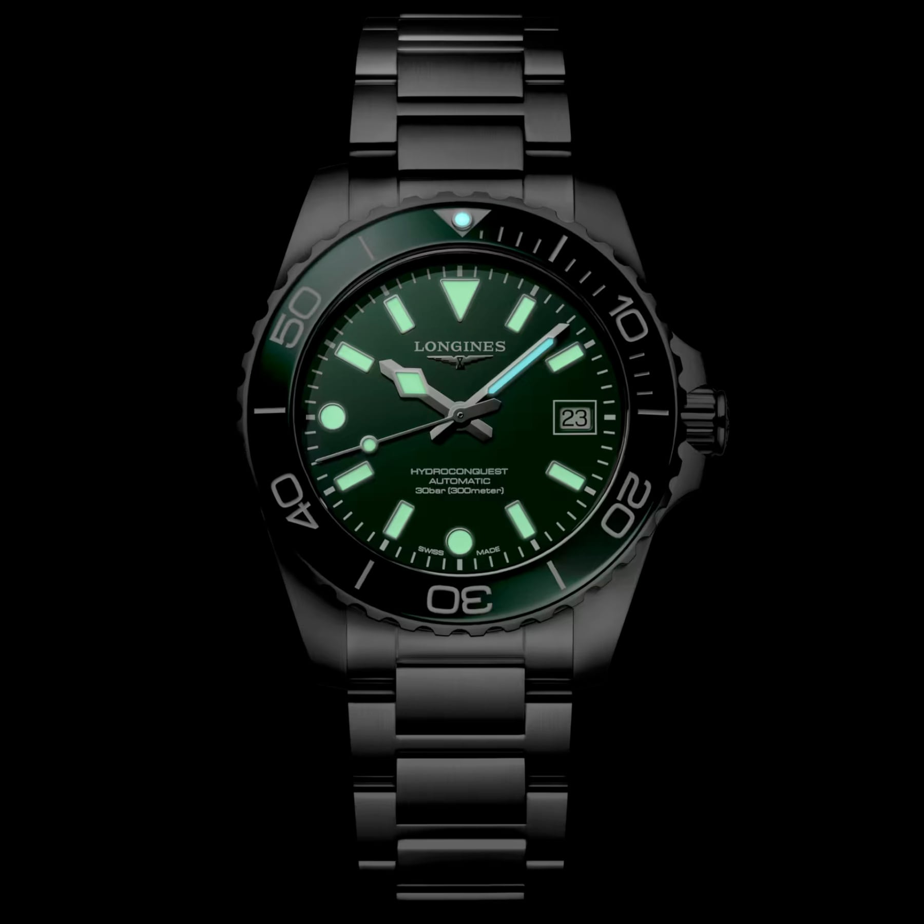 Longines Hydroconquest L3.779.4.06.6 39mm Green