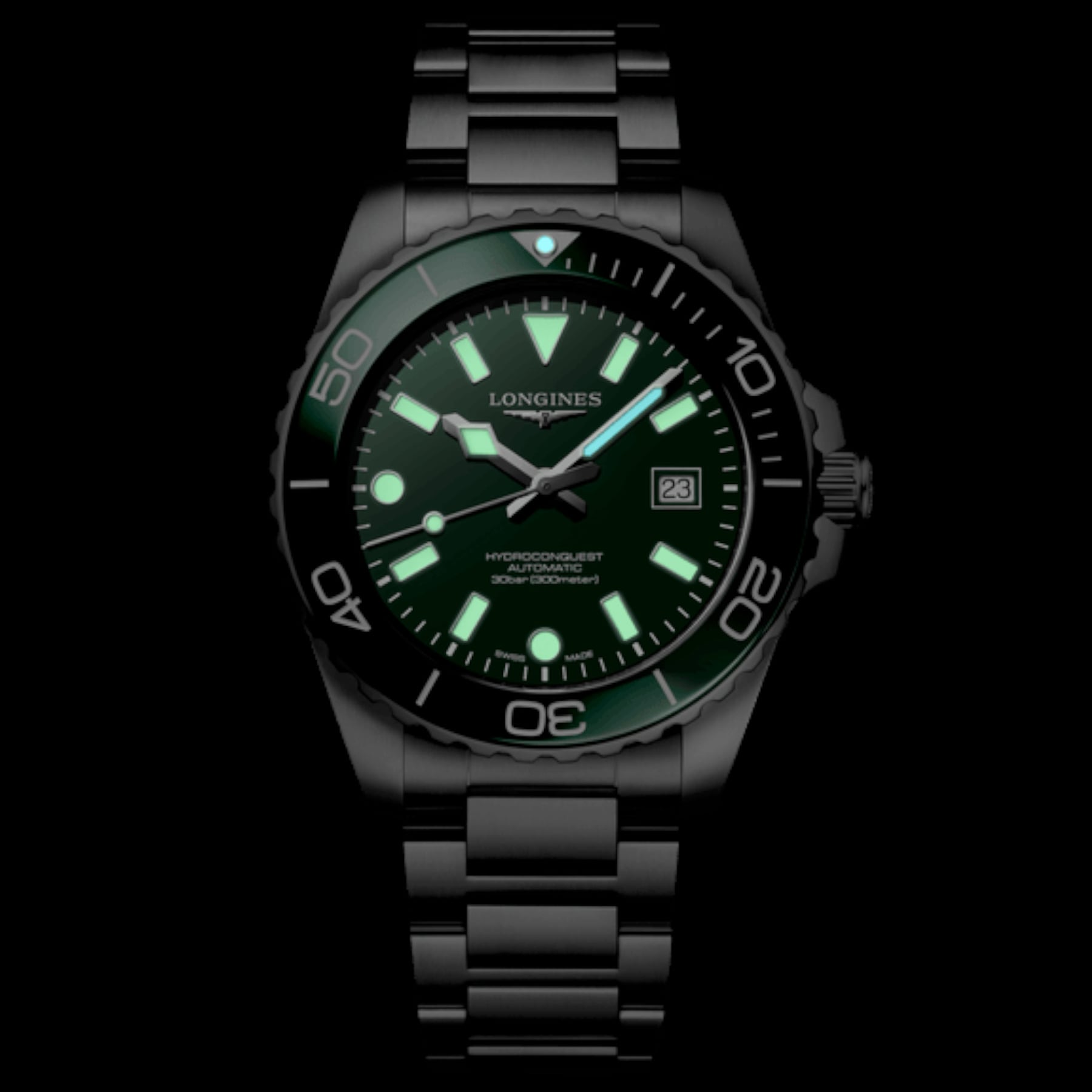 Longines Hydroconquest L3.788.4.06.6 42mm Green